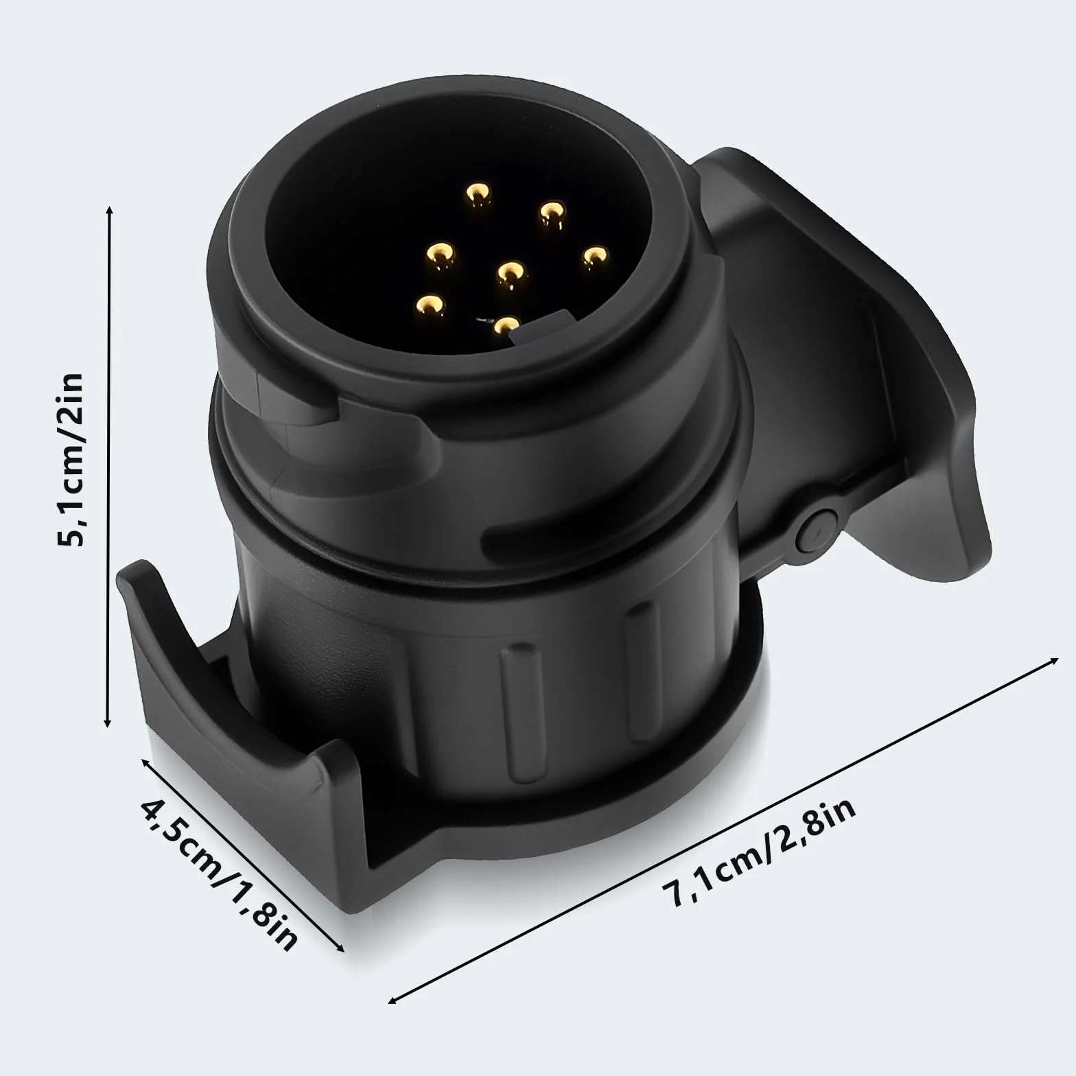 Adapter 13-7-biegunowy 12 V wodoodporny do przyczepy samochodowej RV hak holowniczy