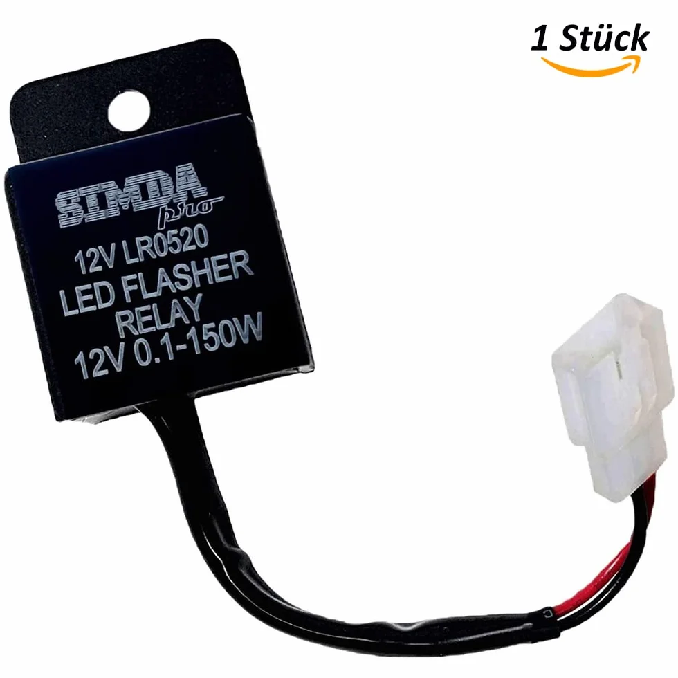 SimdaPro 2 szt. kierunkowskaz LED z certyfikatem E, z przekaźnikiem, sekwencyjny kierunkowskaz do motocykla ze znakiem kontrolnym, wodoodporny, czarny, 12 V, minikierunkowskaz