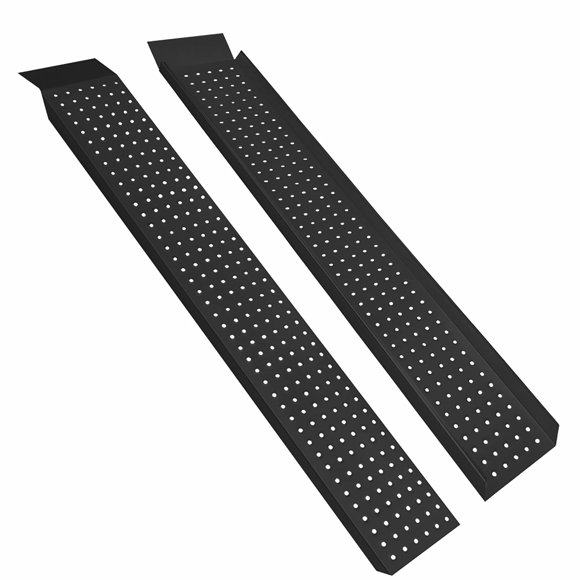 ACXIN 2 szt. rampy najazdowe, antypoślizgowe, do motocykli, ATV, quadów, PKW, samochodów, maks. 400 kg, ze stali ocynkowanej, 135 x 23 cm, czarne