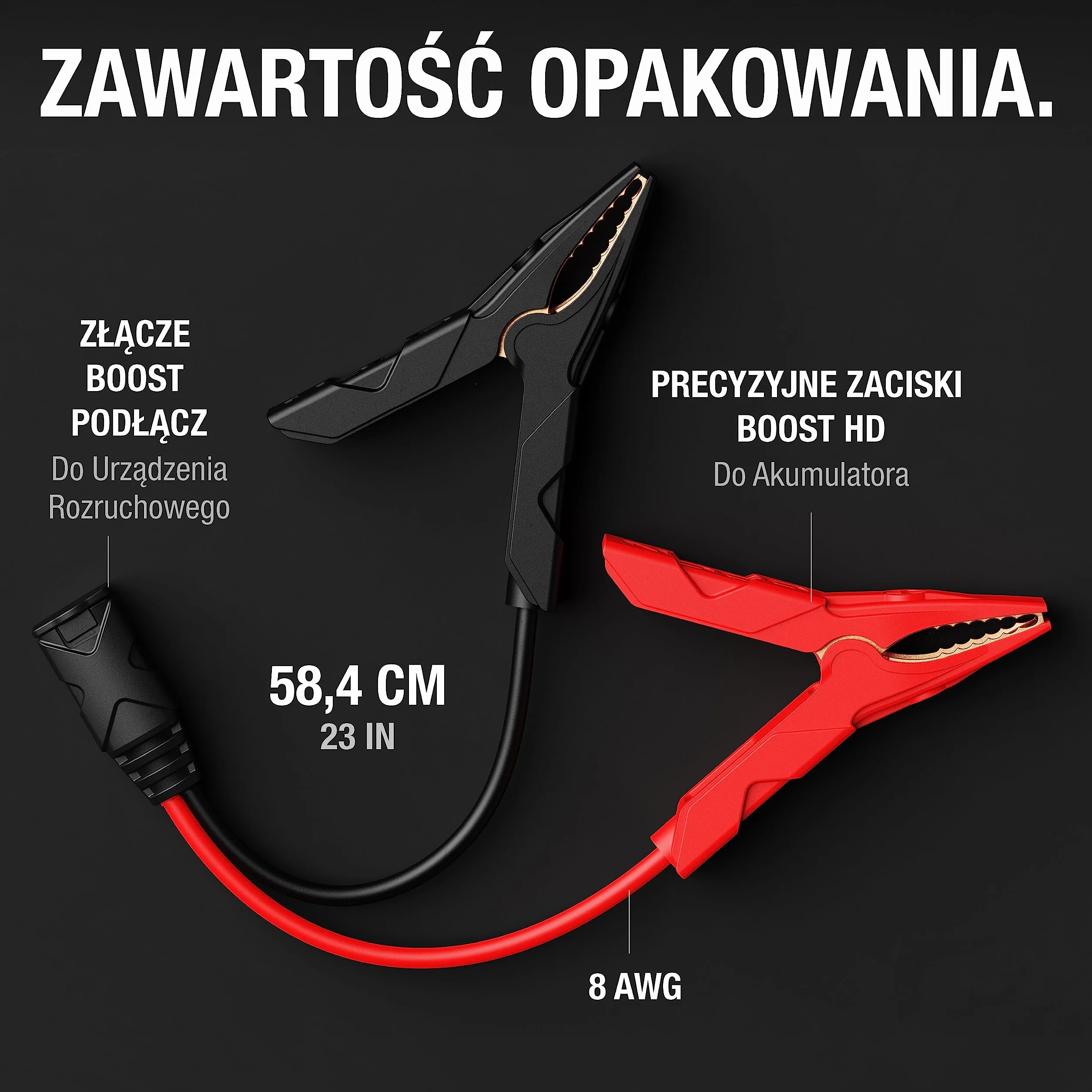 NOCO GBC003 Boost HD Precyzyjne zaciski do akumulatora do urządzeń rozruchowych UltraSafe Lithium Jump Starter: GB20, GB40, GB50, GBX45