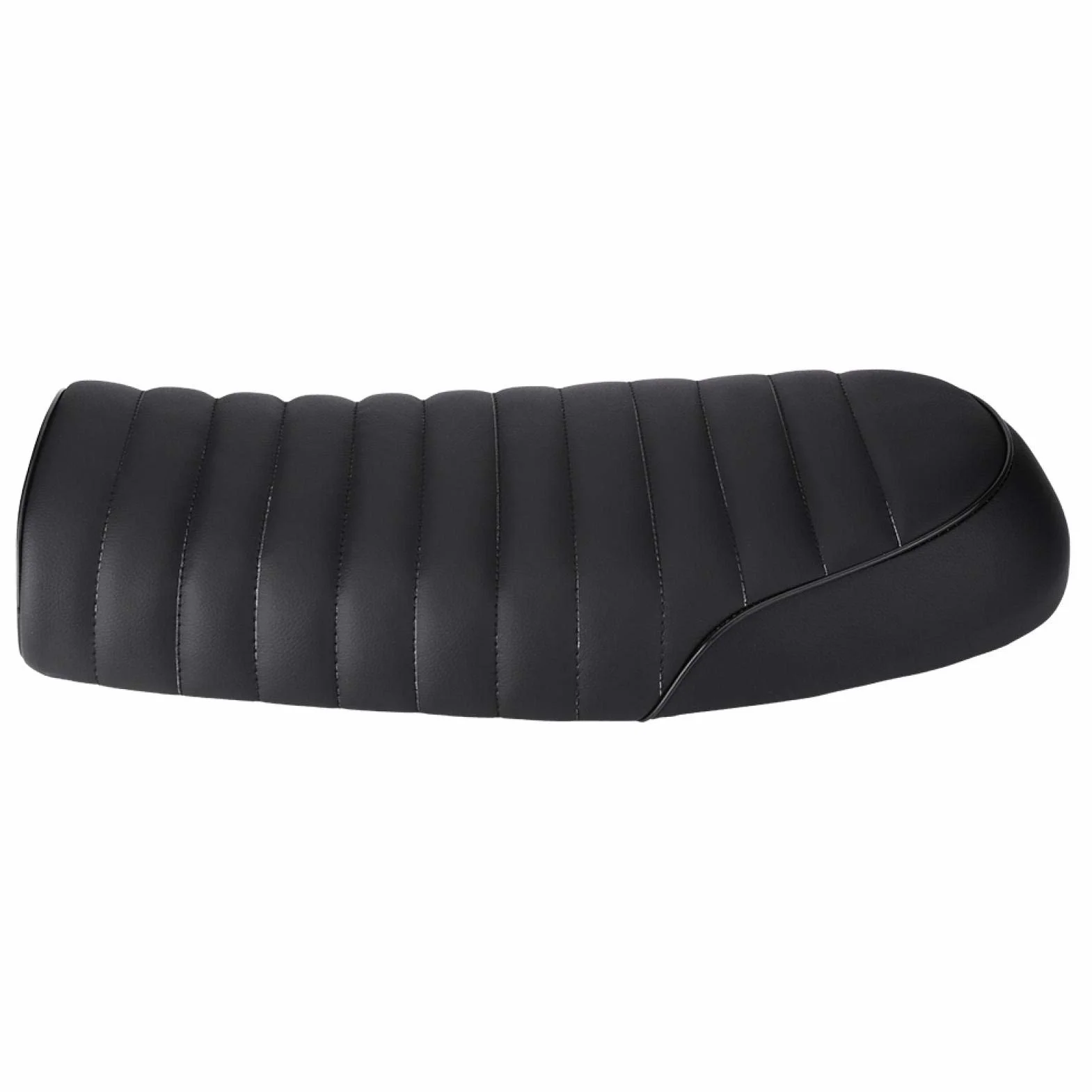Qiilu Siedzenie Motocyklowe, PU Skóra Vintage Cafe Racer Flat Seat Motocykl dla CG125 GN CG CB400SS