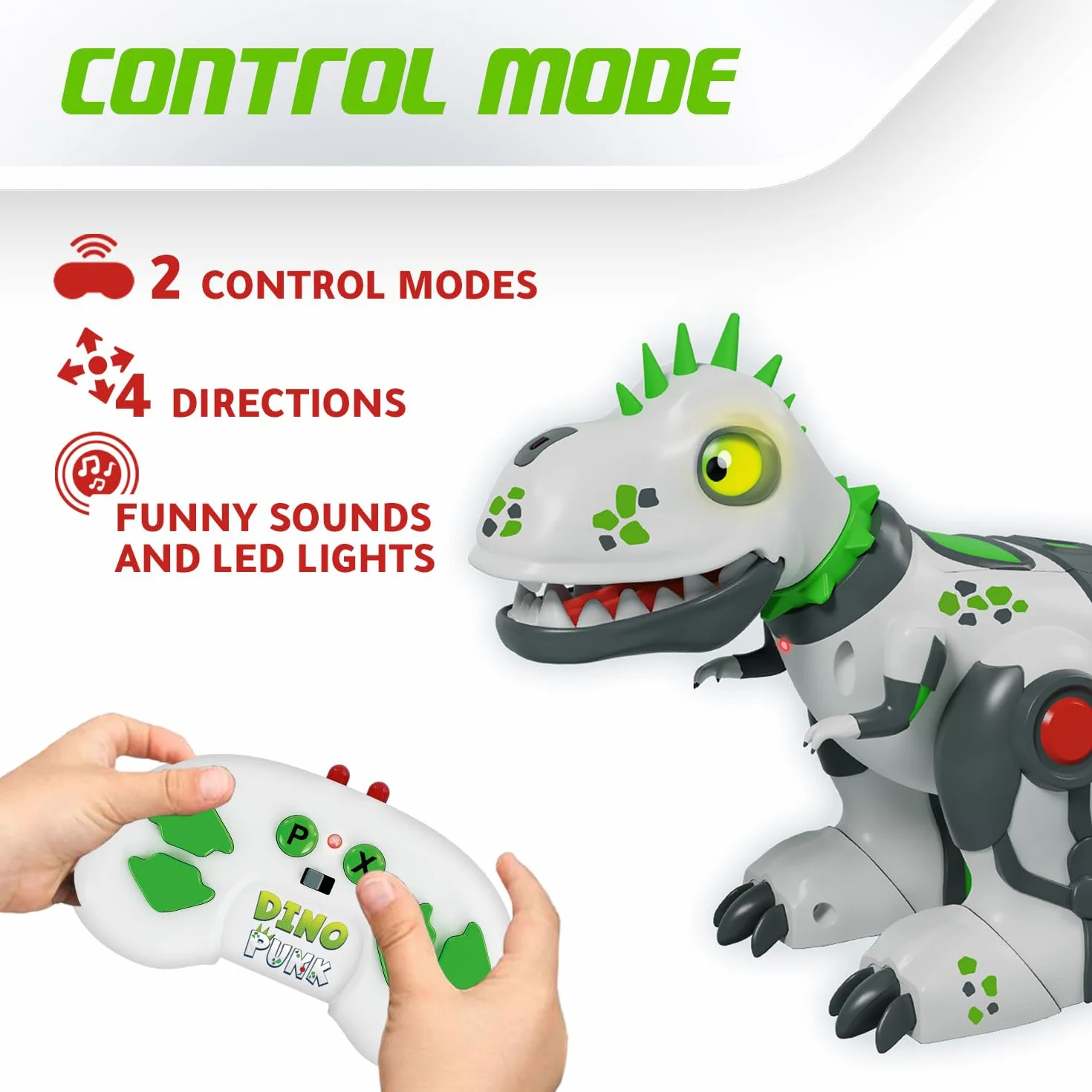 Boty Xtrem - DinoPunk | Pilot dinozaur 5 lat Lub więcej | Programowalna zabawka robota 20 akcji | Zabawka dla dzieci 5 lat Lub więcej | Zabawki dinozaury
