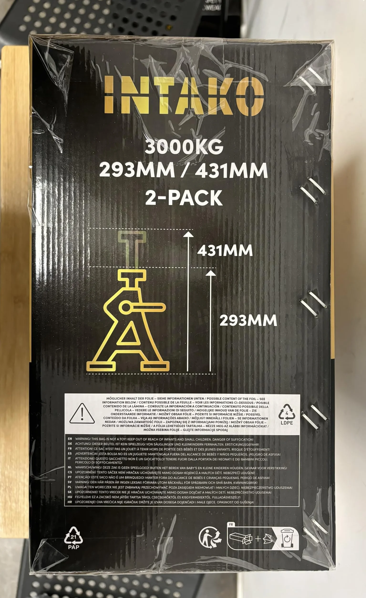 Kobyłki Samochodowe 3T Z Gumą Zestaw 2 Szt Tuv Gs