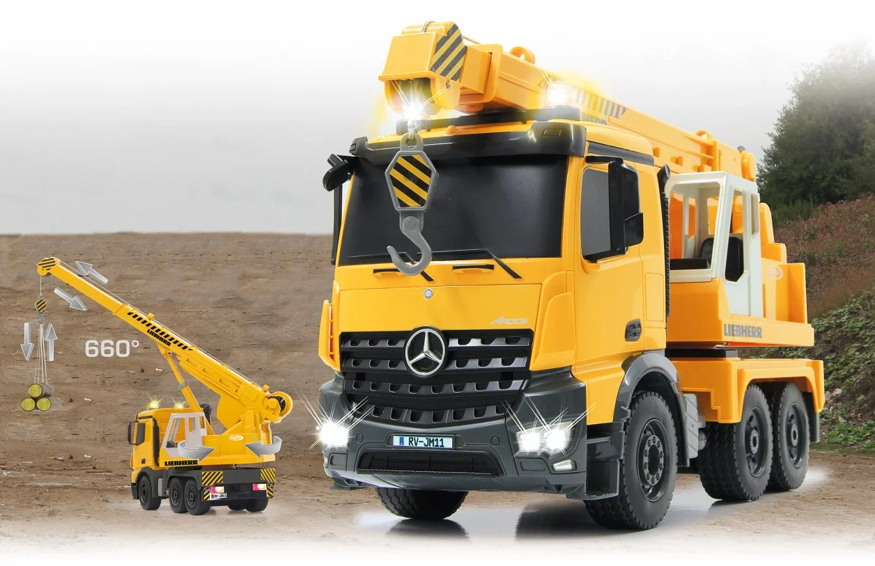Jamara - 405034 - Żuraw olbrzymy - Mercedes Liebherr - 2,4 GHz - Skala 1/20 - Żółty