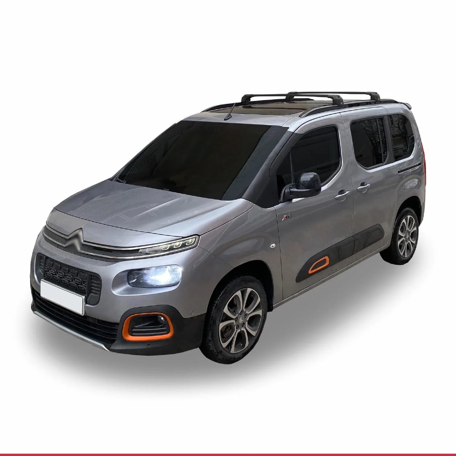 Bagażnik dachowy kompatybilny z Citroen Berlingo 3 (K9) 2023-2025 ACE-2, bagażnik dachowy, czarny, aluminium, 2 drążki