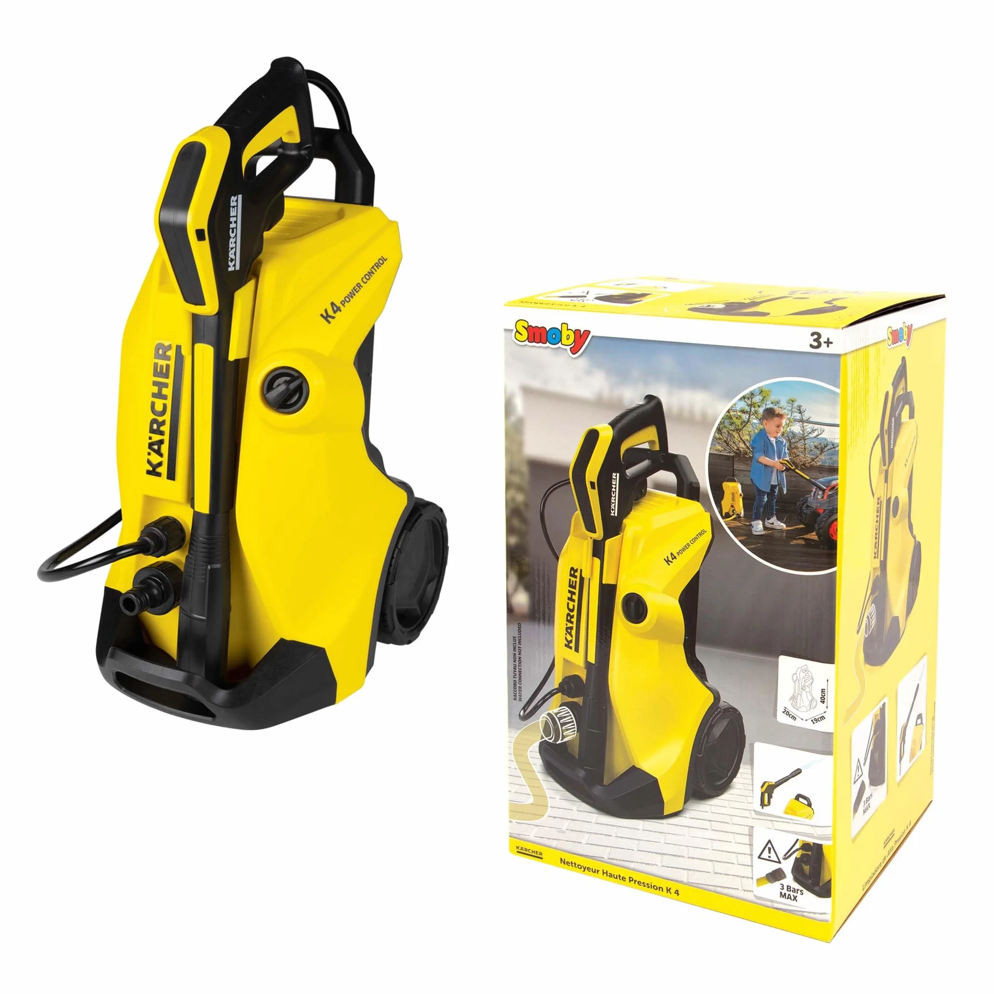 Smoby 7600360902 Kärcher myjka ciśnieniowa wózek na kółkach, podłączenie do węża ogrodowego