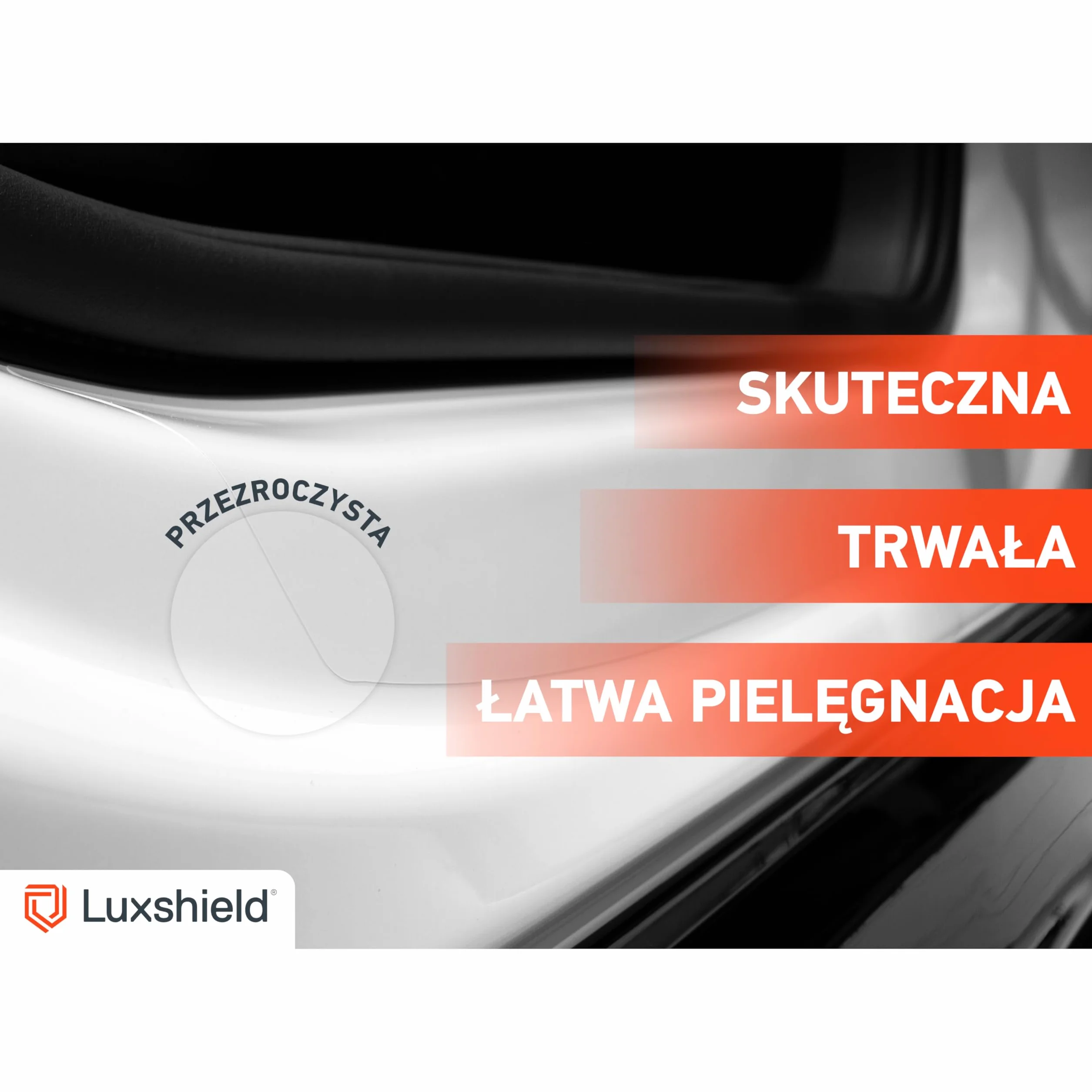 Luxshield folia ochronna progów kompatybilny z Volvo XC60 2 (II) 246 I 2017-2026 - akcesoria, listwy ozdobne, folia ochronna na lakier - przezroczysty błyszczący