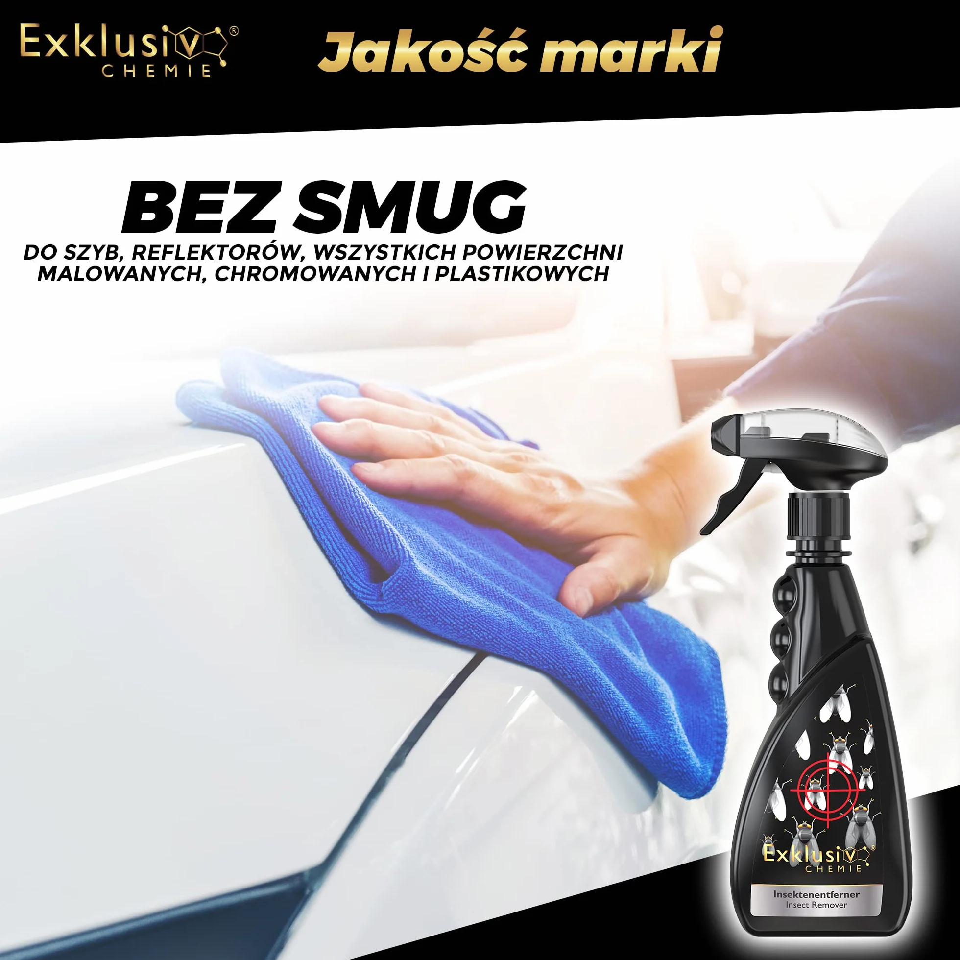 Exklusiv Chemie® Środek do usuwania owadów 500 ml - czyści szyby, reflektory, lakier i chrom