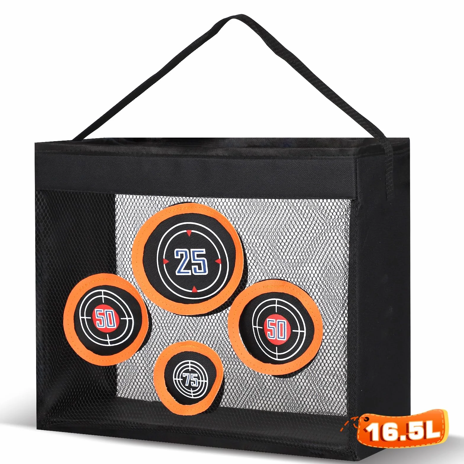 Lehoo Castle Tarcza celownicza Nerf, 4 celowniki z siatki z uchwytem, 16,5 l Nerf organizer na akcesoria, prezent dla chłopców