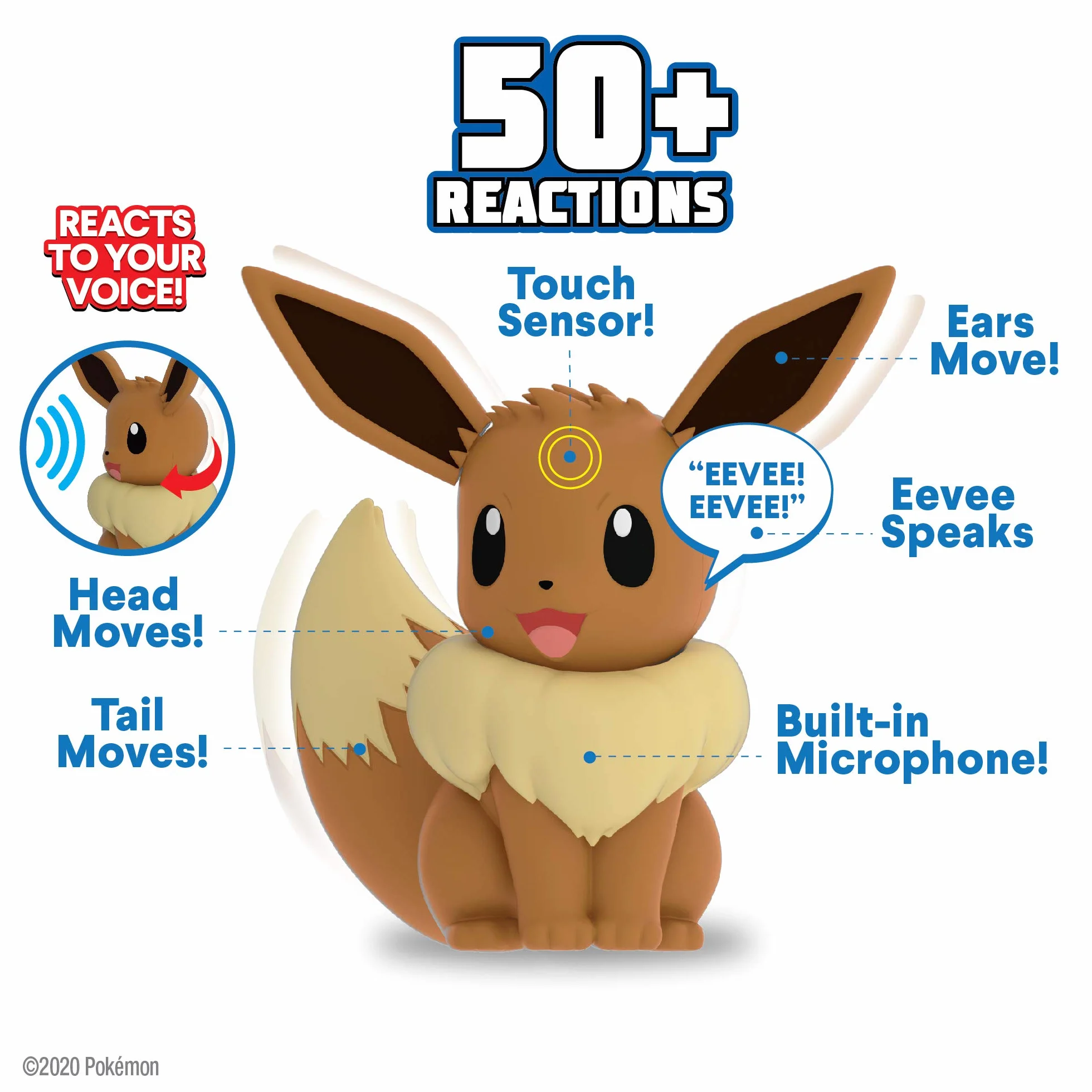 Pokemon Mój partner Eevee interaktywna figurka