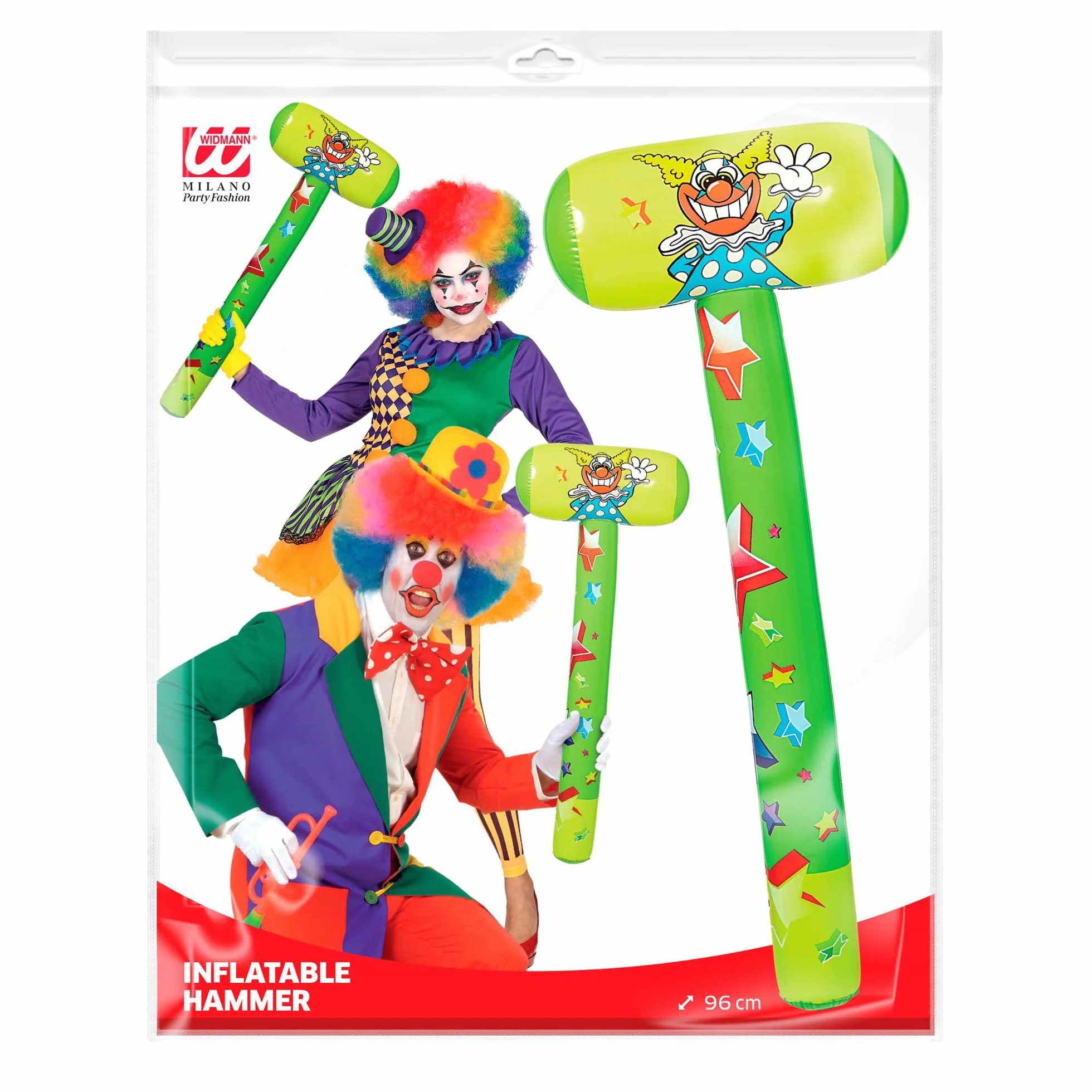 W WIDMANN MILANO Party Fashion 04829 - dmuchany młotek, 96 cm, rzemieślnik, karnawał, impreza tematyczna