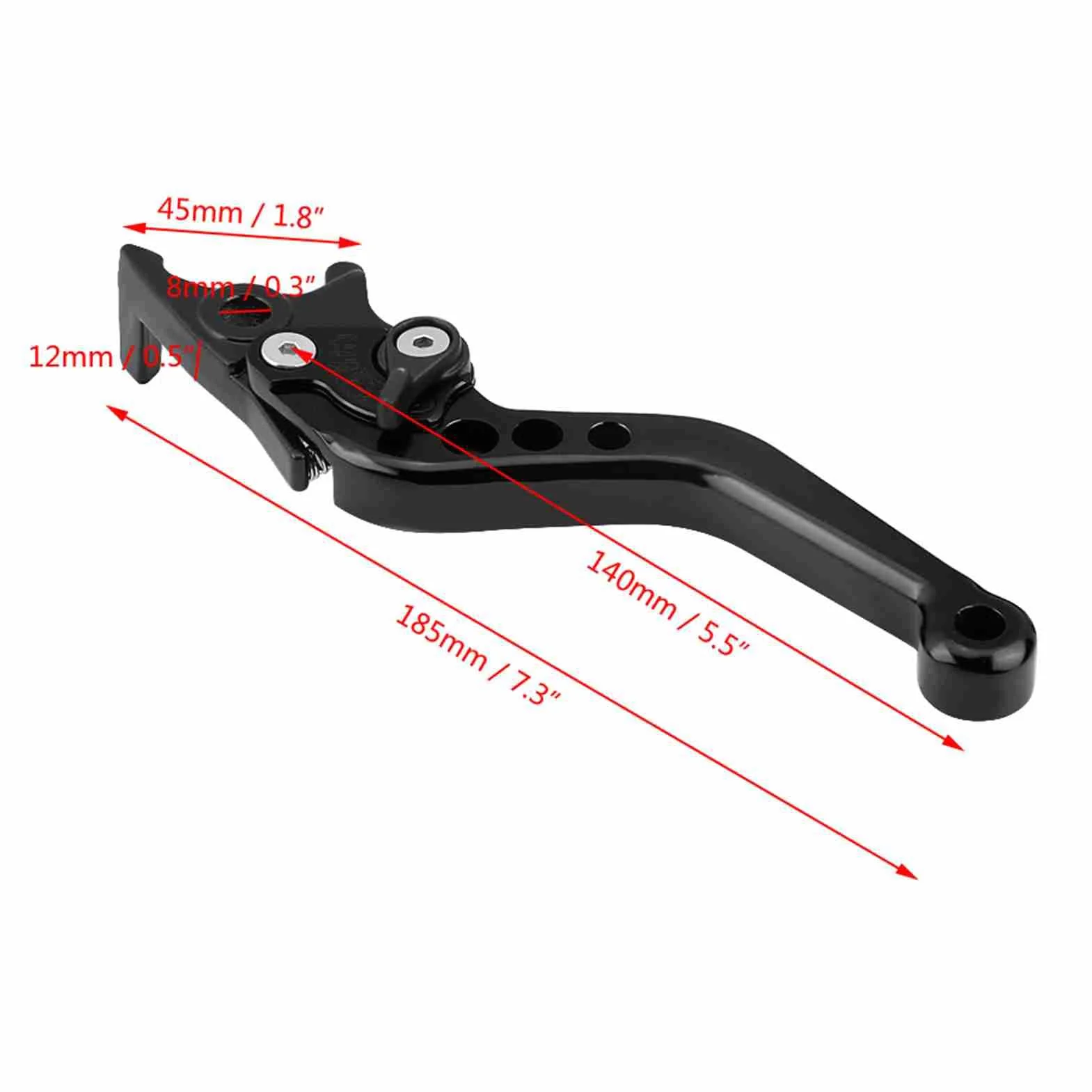Podwójna dźwignia hamulca tarczowego ze stopu aluminium CNC uniwersalna do motocykla skuter (1 para, czarny)