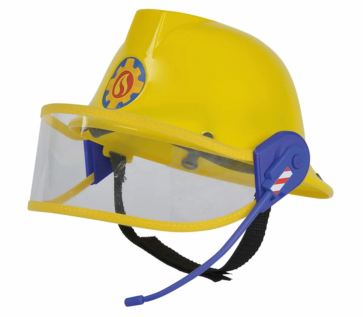 Smoby 109258698002 hełm strażak Sam z mikrofonem regulowany kask dla dzieci od 3 lat