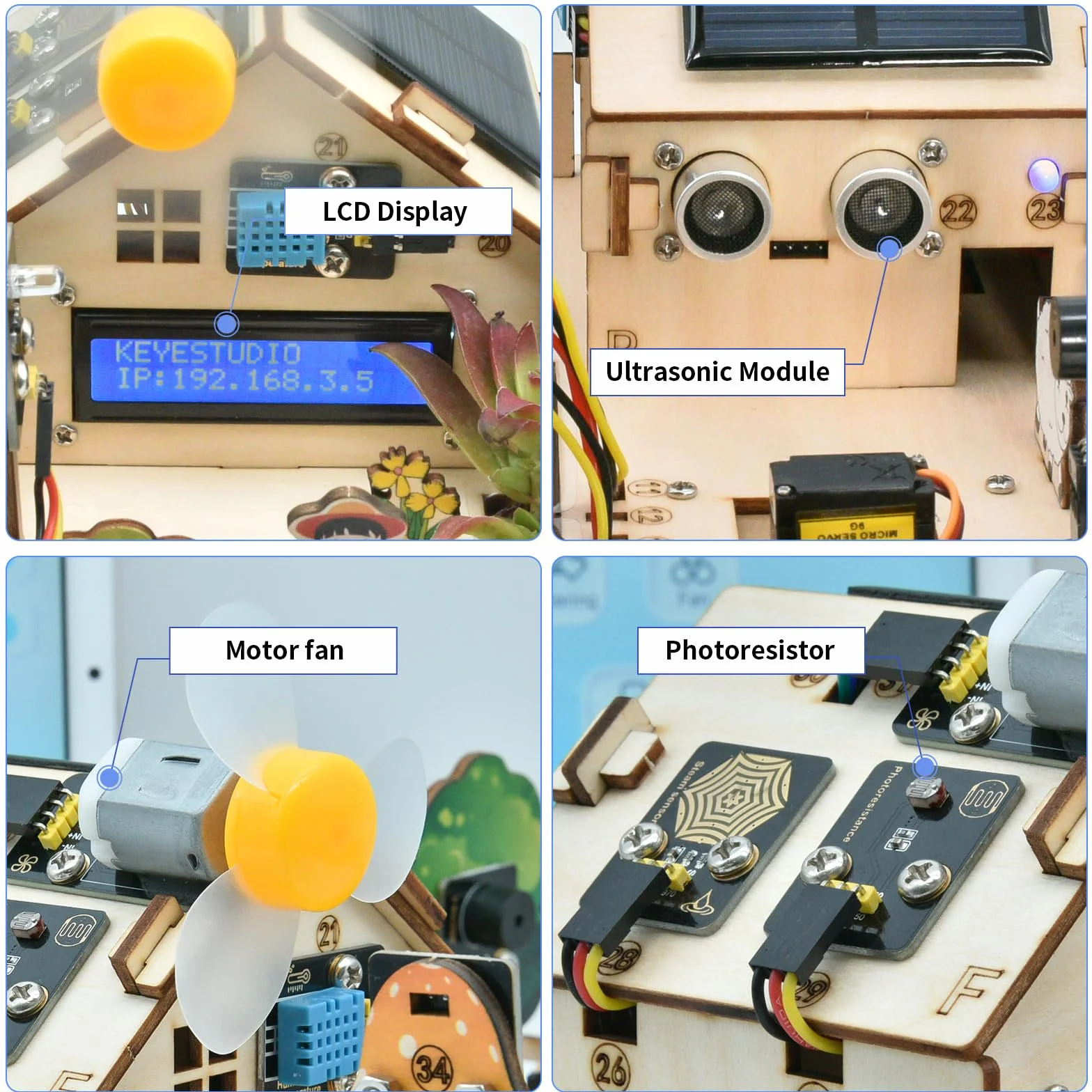 KEYESTUDIO ESP32 IoT Smart Farm Starter Kit for Arduino and Scratch Programming, DIY Sensor Kit