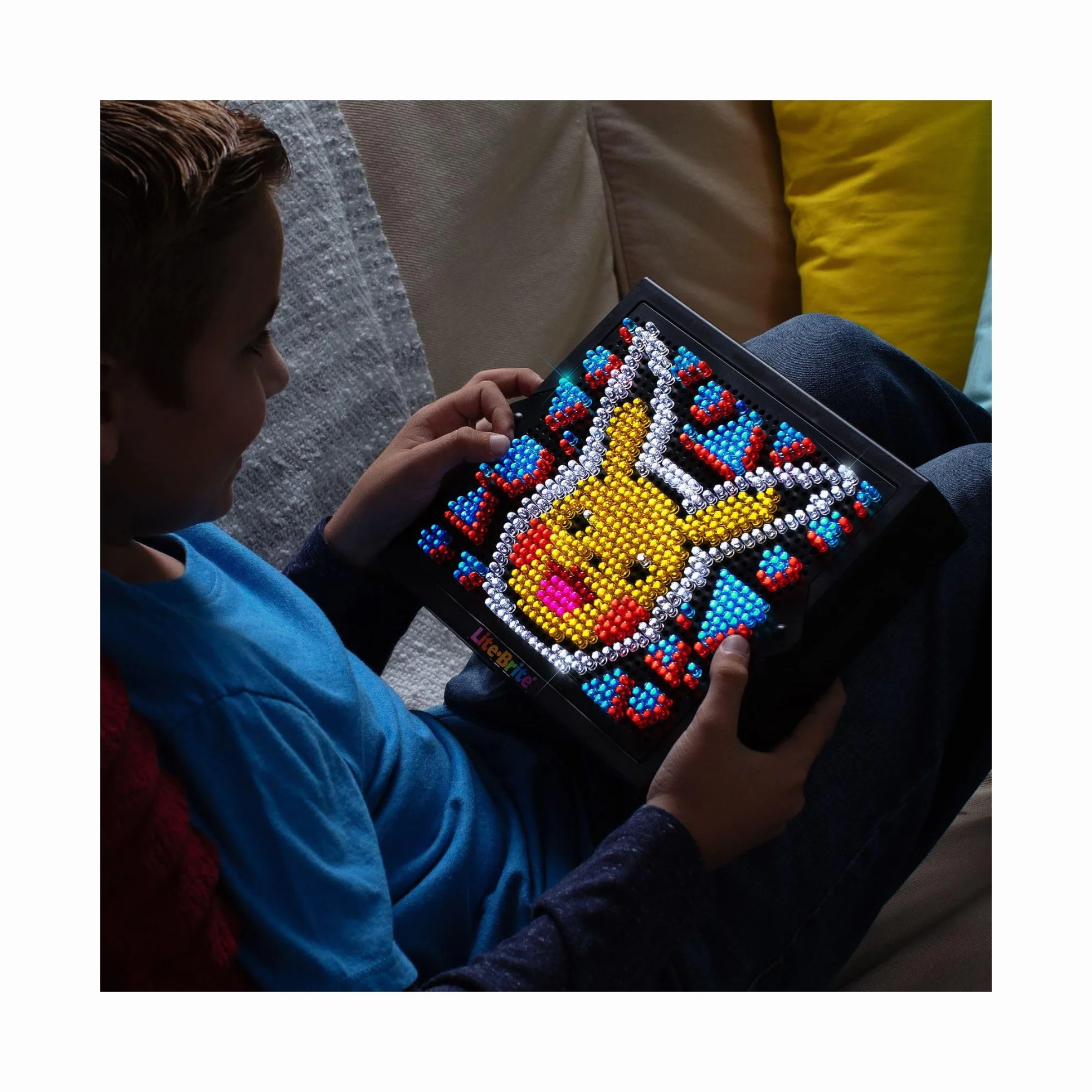 Basic Fun Lite-Brite Pokémon podświetlana tablica kreślarska LED z kolorami, świecąca zabawka dla dzieci