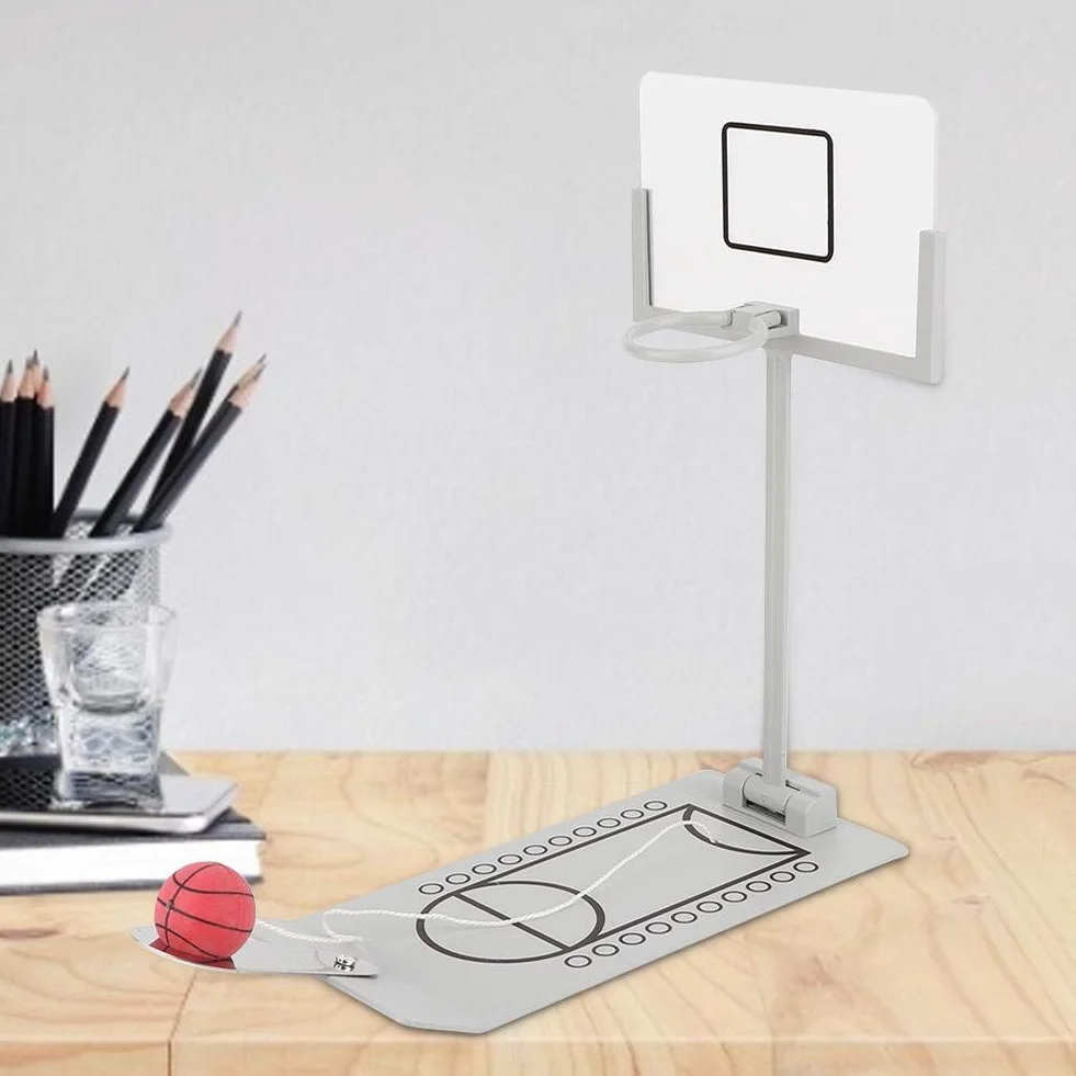 Basketballkorb Spielzeug Desktop Ornament Miniatur Basketball Dekoration lustige Finger Sport