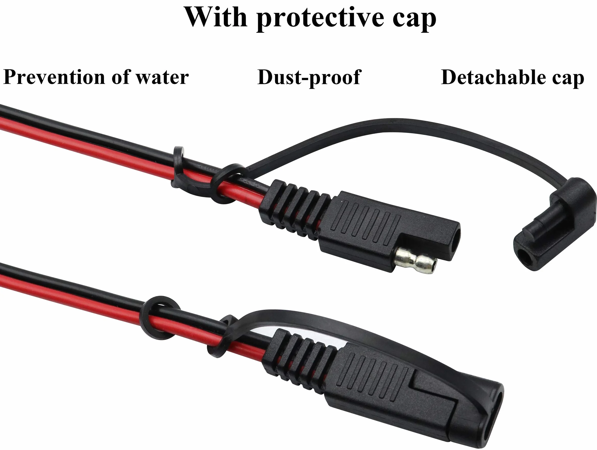 SAE do SAE 16 AWG Uprząż przewodowa DC Power Automotive Przedłużenie kabla szybkiego podłączenia 2,4 m