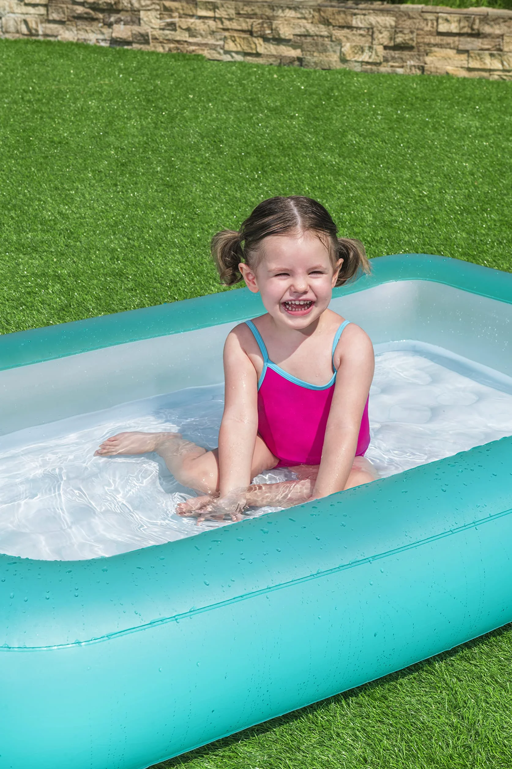 Bestway Brodzik do zabawy, nadmuchiwany basen ogrodowy, wiek 2+, zielony, 1,65 m x 1,04 m x 25 cm