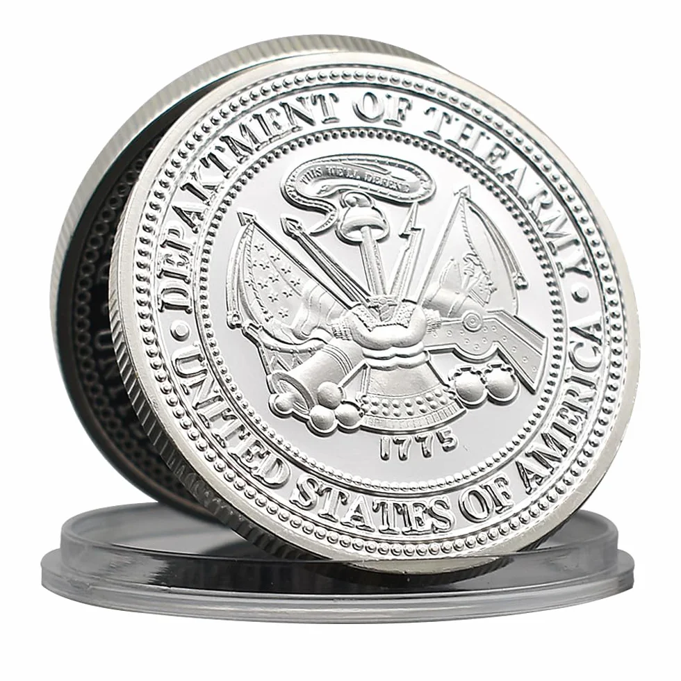 United States Army Special Forces Airborne Challenge Coin 1775 Metalowy medal z plastikowym etui sztuka rzemiosło pamiątka