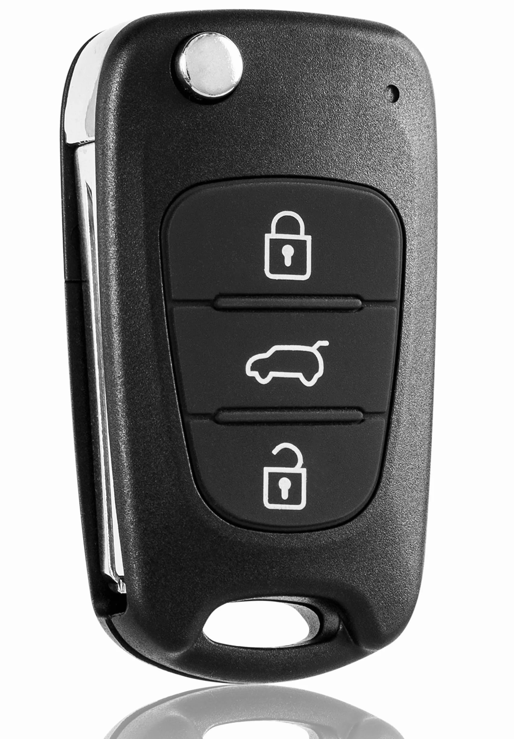 FINTERRY Obudowa Kluczyka Samochodowego – Pasuje do Hyundai i10 i20 i30 ix20 ix35 Elantra Veloster Tucson i Kia Rio Ceed ProCeed Carens Picanto Sorento Sportage Soul Venga – Etui na Kluczyk