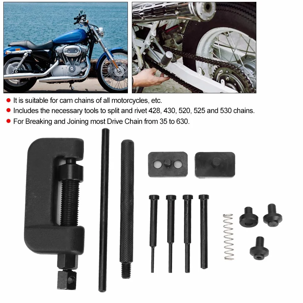 Zestaw do cięcia łańcucha, do łańcuchów motocyklowych, nitownic