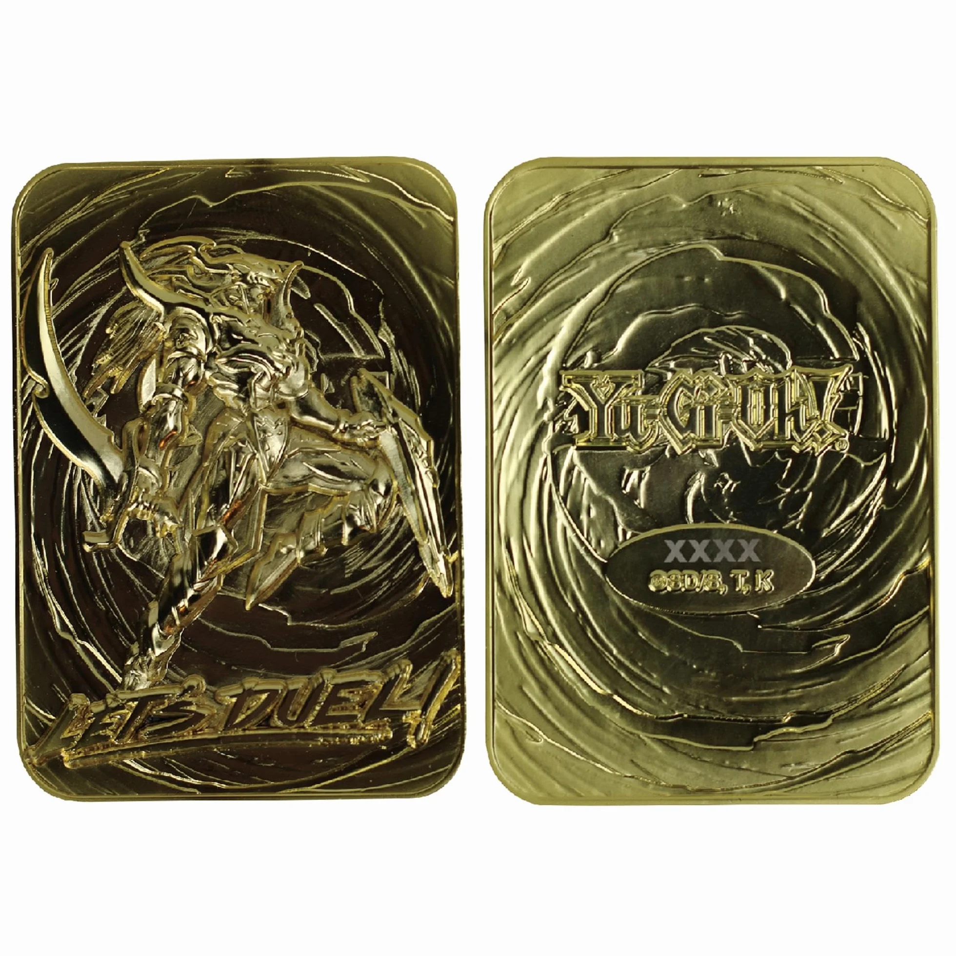 Yu-Gi-Oh! Limitowana edycja 24-karatowa pozłacana czarna błyszcząca metalowa karta żołnierza