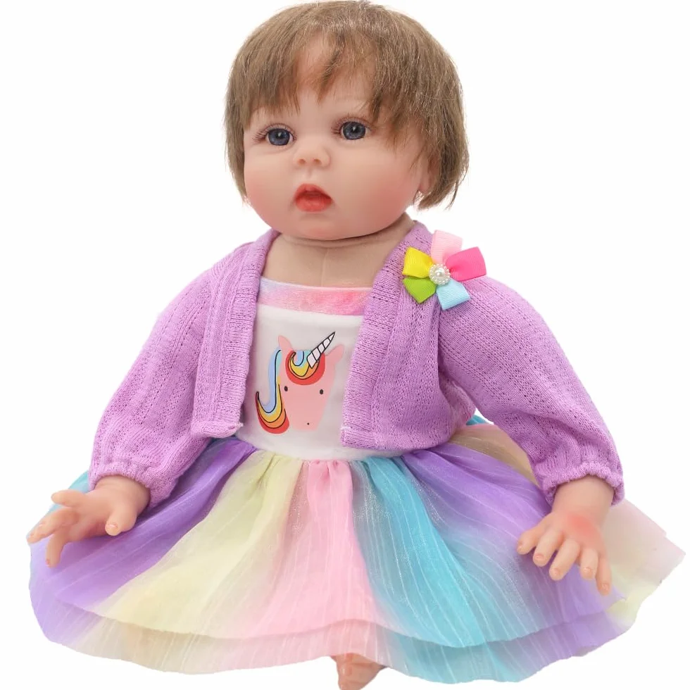 ZWOOS Ubranie dla lalek dla lalek 50-55 cm, sÅ‚odki strój baweÅ‚niany kompatybilny z Reborn i innymi