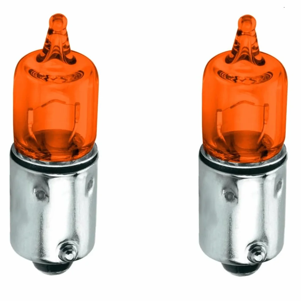 cyclingcolors 2 żarówki 12 V 23W BA9S pomarańczowe auto skuter motocyklowy