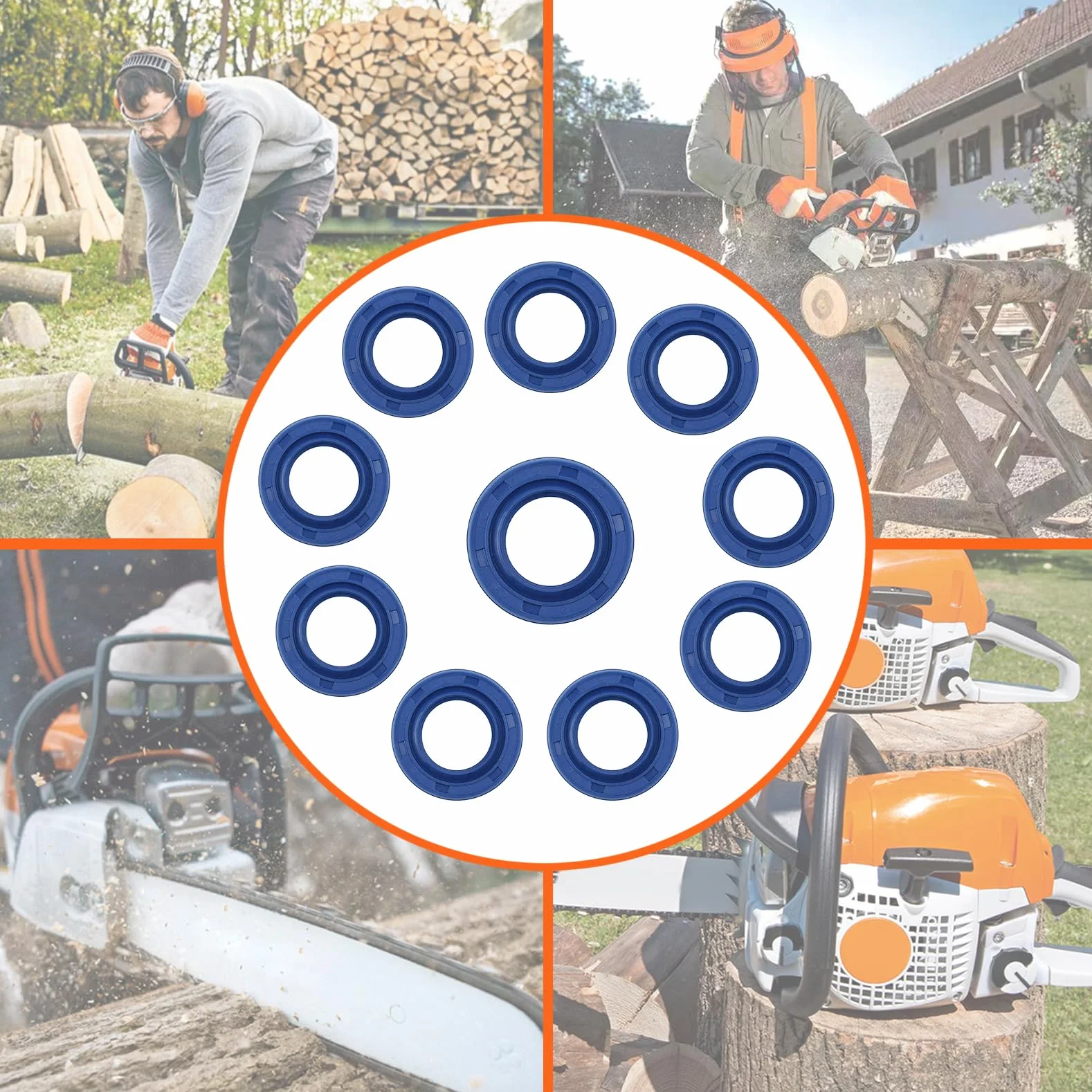 Stihl BR500 BR550 BR600 BR700 Uszczelka olejowa wału korbowego - 10 szt.