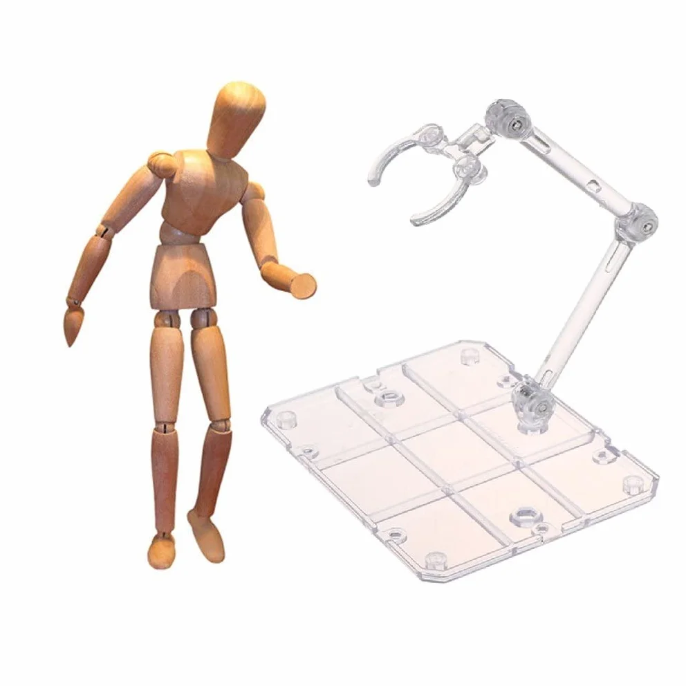 Stojak ekspozycyjny na figurkę regulowany uchwyt ekspozycyjny na figurkę przezroczysty model podpórka do figurek akcji zestawy modeli DIY, Jeden rozmiar