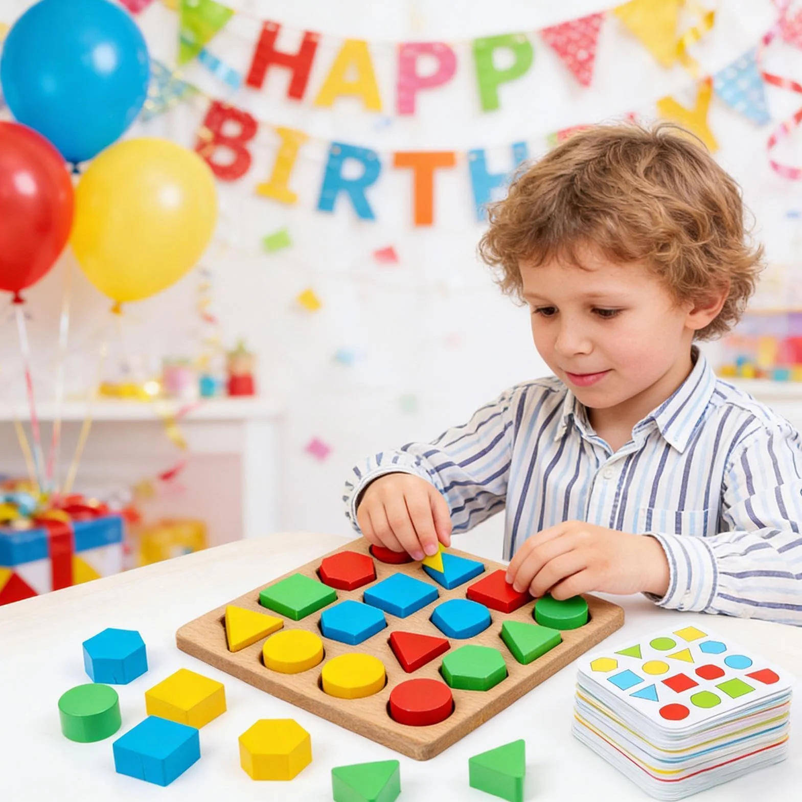 Układanka Kształtów,Sortowanie i Dopasowywanie Edukacyjna Zabawka | 16-elementowe Klocki Puzzle - Do Podróży Dla Chłopców Dziewczynek 3+ Prezent dla Dzieci Szkolny Zajęcia