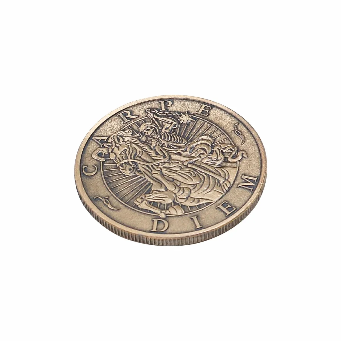 Alnicov Monety kolekcjonerskie, medal Memento-Mori, Carpe Diem, pamiątkowe monety stoicyzmu, antyczne wykończenie, oficjalny prezent do codziennej praktyki stoickiej