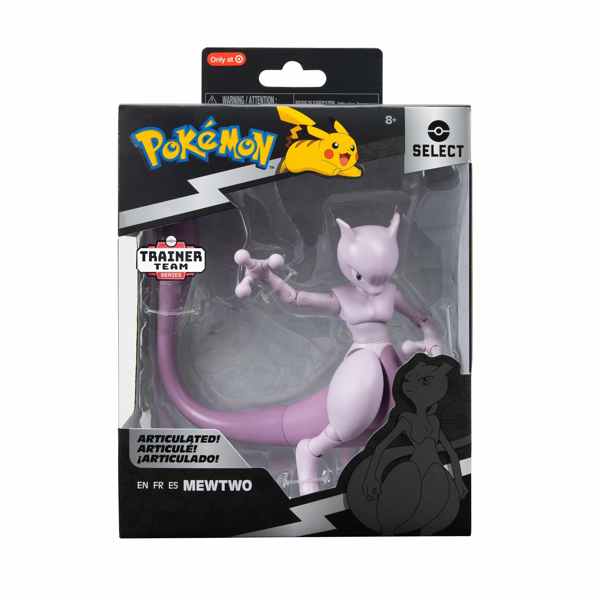 Pokémon Select Mewtwo - 6-calowa super przegubowa figurka z ponad 15 punktami artykulacji