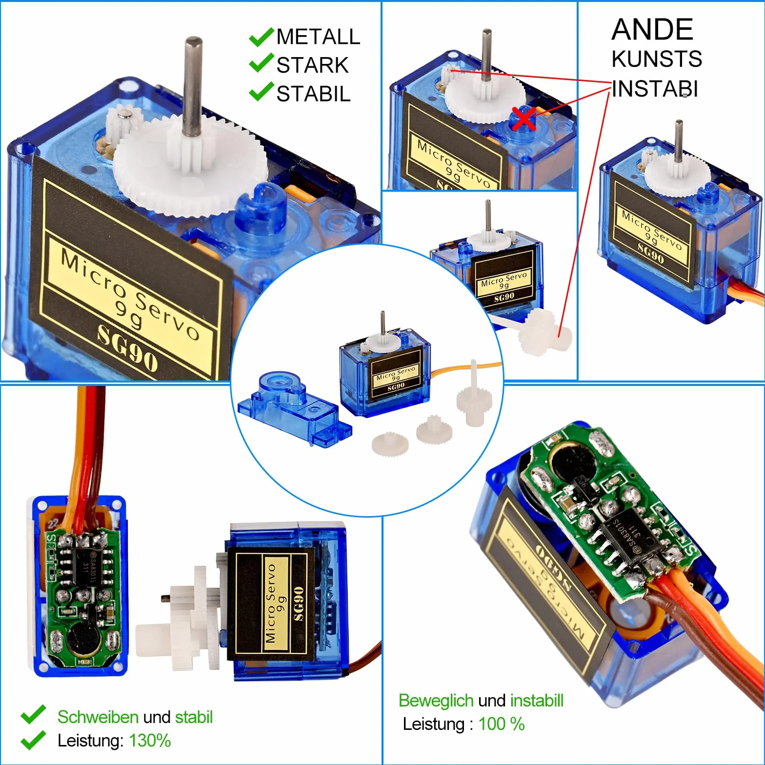 Queta 10 Psc SG90 Micro Servo Motor 9G do RC Airplane Robot Helicopter Airplane Remote Control