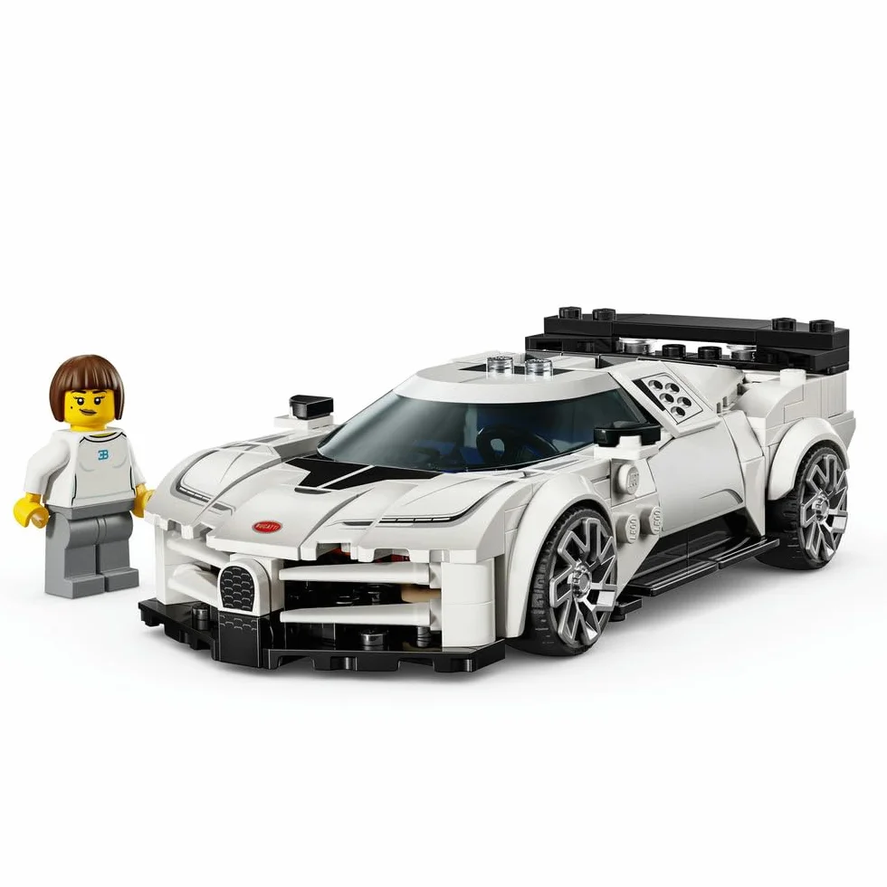 LEGO Speed Champions Hipersamochód Bugatti Centodieci, samochód dla dziewczynki i chłopca z jedną minifigurką, pomysł na prezent dla 9-latków i fanów motoryzacji i modeli kolekcjonerskich 77240