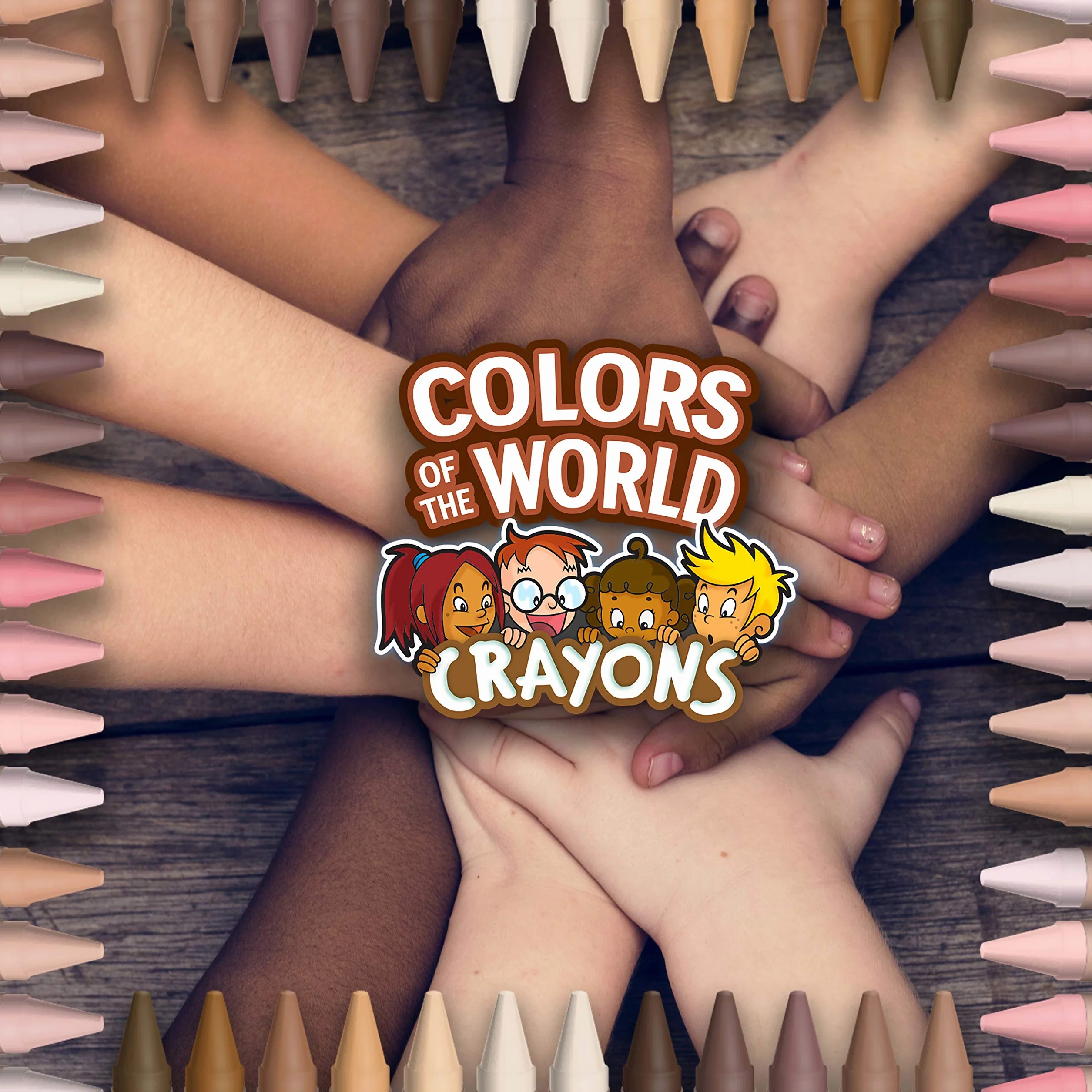 CRAYOLA Colours of the World Kredki woskowe – różne kolory (24 sztuki) | kolory, które reprezentują odcienie skóry z całego świata, idealne dla dzieci w wieku od 3 lat