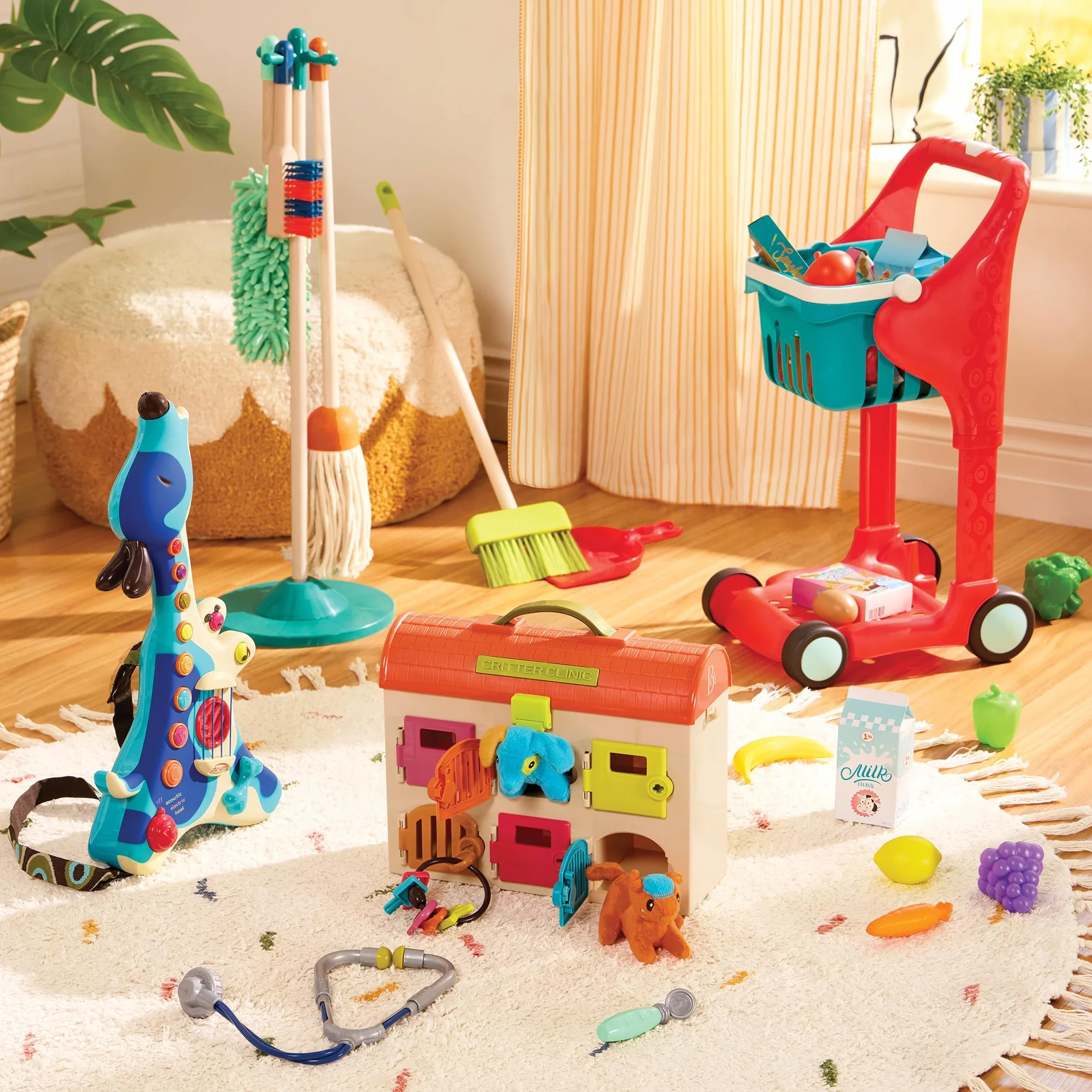 B. Toys By Battat Critter Clinic Zestaw do Zabawy w Weterynarza, Wielokolorowy, 30.5 x 11.4 x 25.4 cm