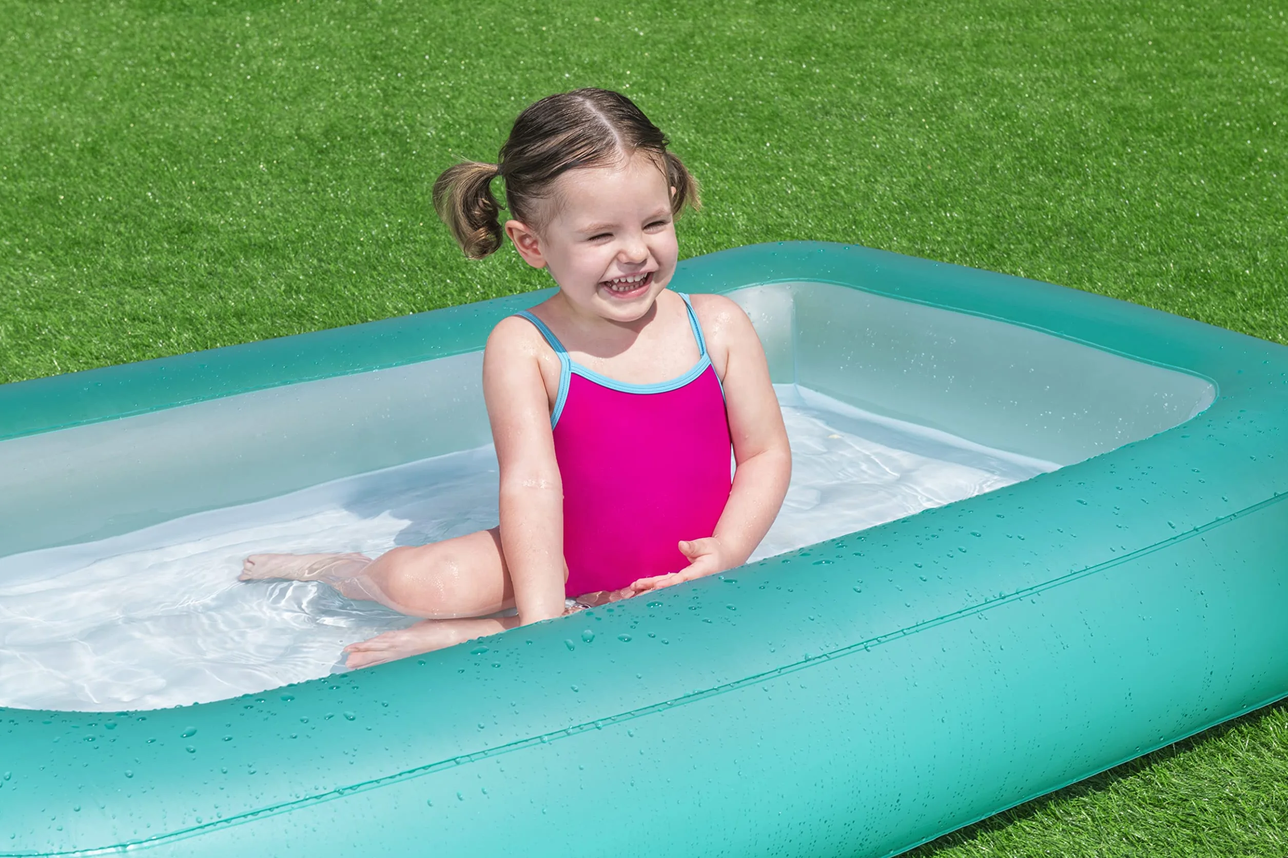 Bestway Brodzik do zabawy, nadmuchiwany basen ogrodowy, wiek 2+, zielony, 1,65 m x 1,04 m x 25 cm