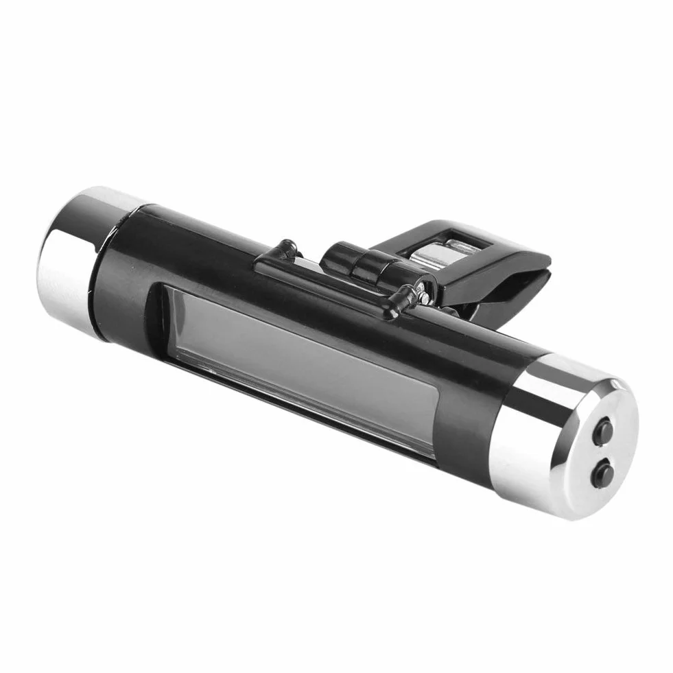 Cyfrowy Zegar Samochodowy Termometr LCD z Podświetleniem Kalendarz (niebieski)