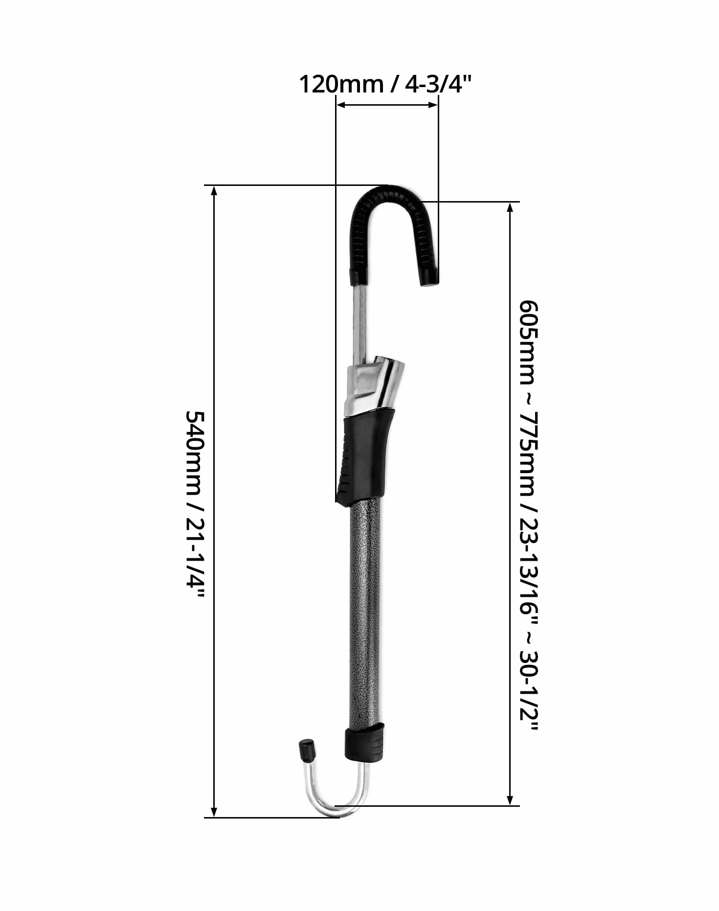QWORK Wzmocniona blokada kierownicy przed kradzieżą do samochodu ciężarowego RV 67-81,5 cm
