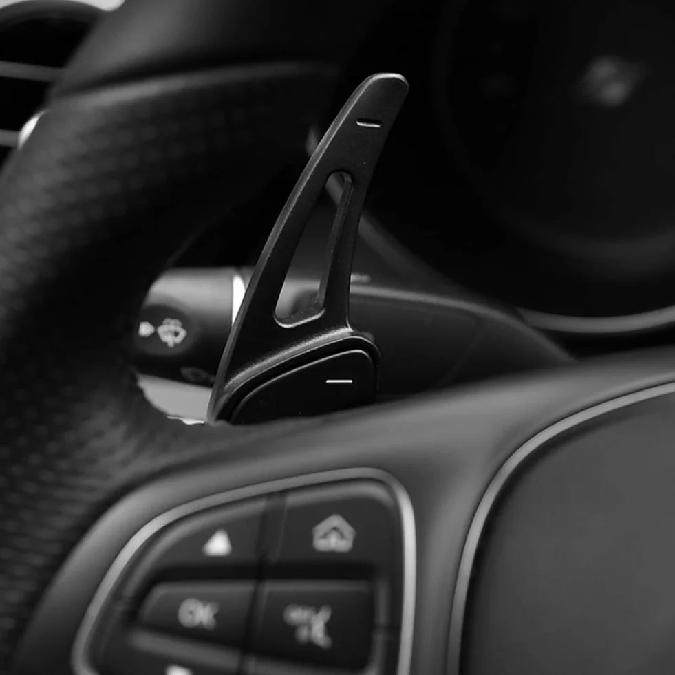 Aluminiowe przedłużenia łopatek zmiany biegów do automatycznej kierownicy ABERM czarne