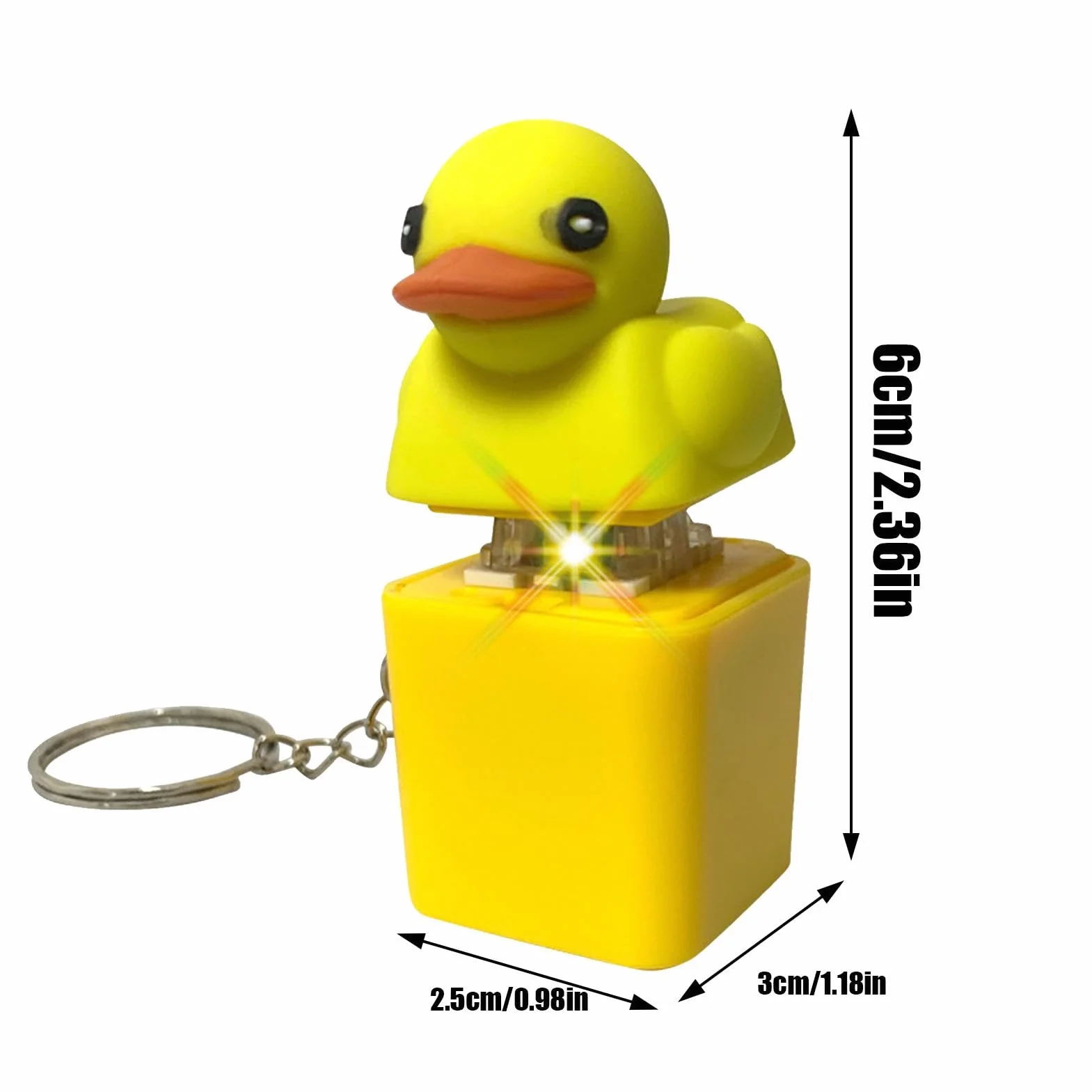 Quacking Fidget Toy - nowość Duck Quacky Keyboard, Quacking Duck Keychain, zabawka antystresowa, przycisk do redukcji stresu, przycisk do redukcji stresu, dla kobiet i mężczyzn