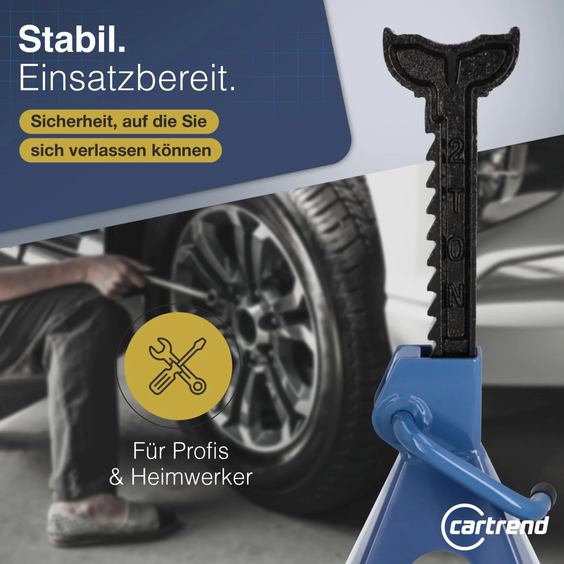 CARTREND Stojak 2 tony Regulacja wysokości 256-411 mm