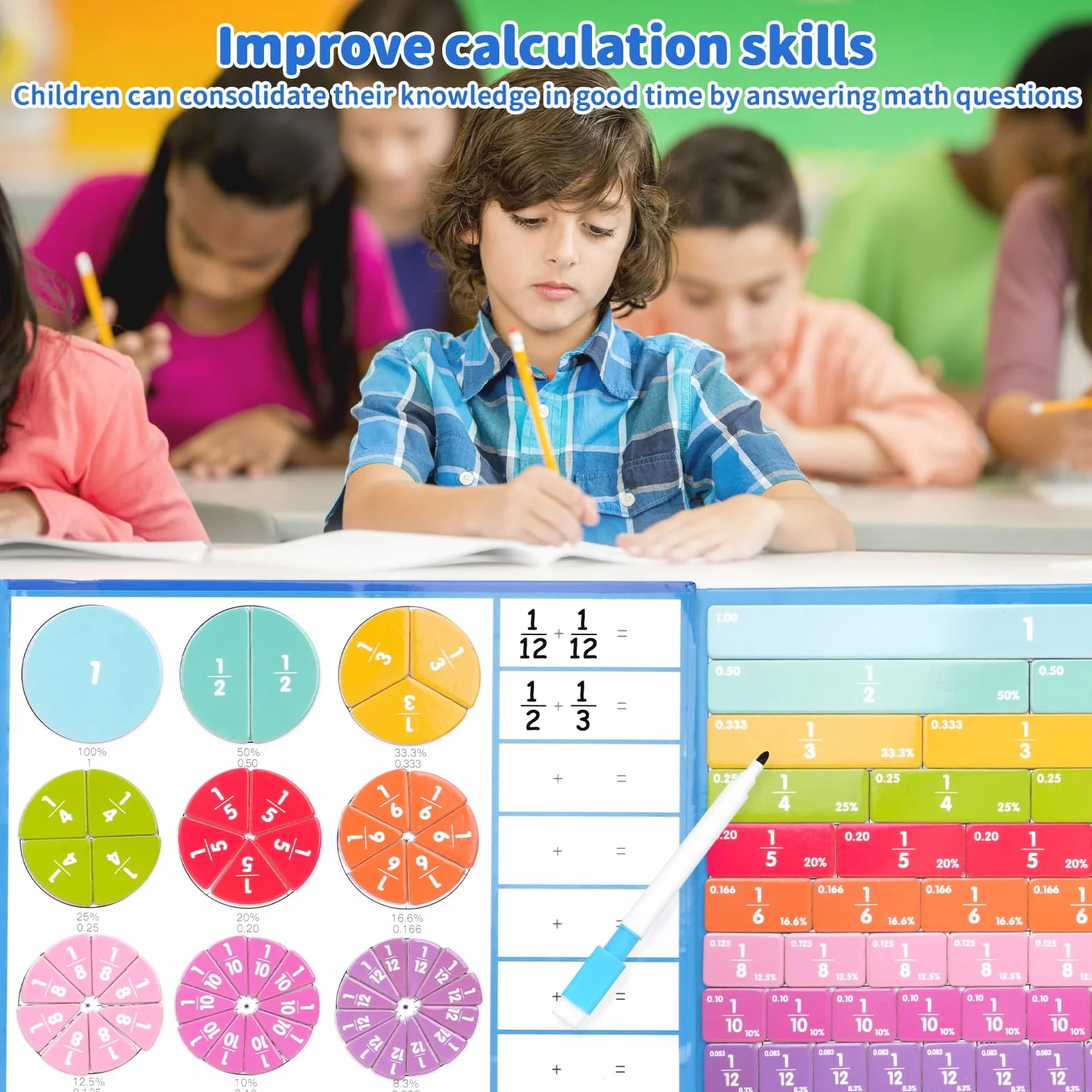 Montessori zabawka do matematyki, drewno, grabie łamane, materiał Montessori, matematyka, zabawka