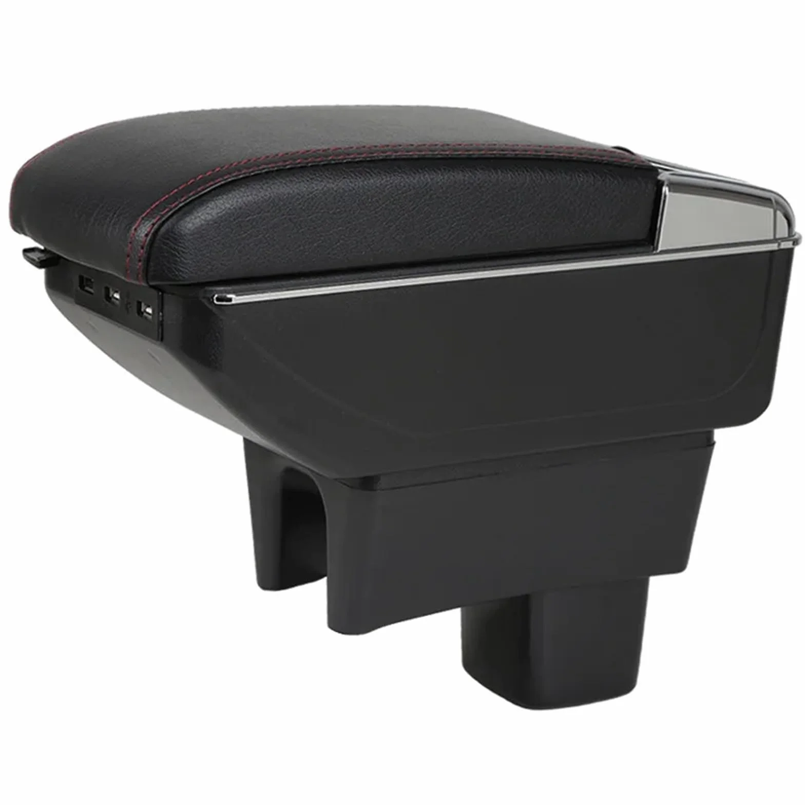 pokrowiec na podłokietnik Ochrona Podłokietnika Pasuje do Suzuki Pasuje do Swift Konsola środkowa Podłokietnik Skrzynka PU Skóra Auto Konsola środkowa(A2 CF 7USB-BK line)