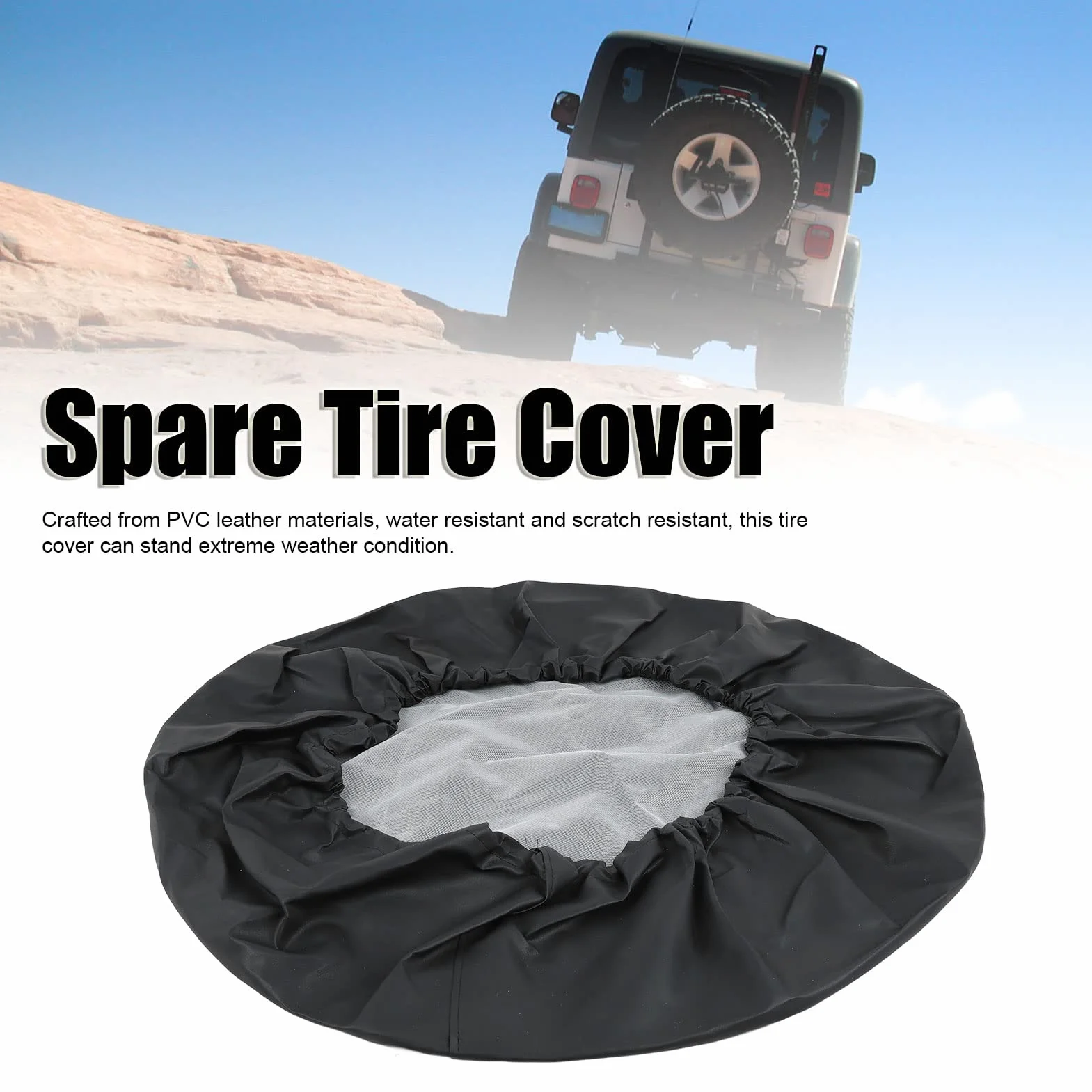 15 -calowa Pokrywa Opon, Ochronna Pokrywa Opon Zapasowa Pokrywa Oponowa dla 215/65R16, 225/65R17, 235/70R16 Opony, Universal Tire Wheel Protector do RV Trailer Truck SUV CAR CAR