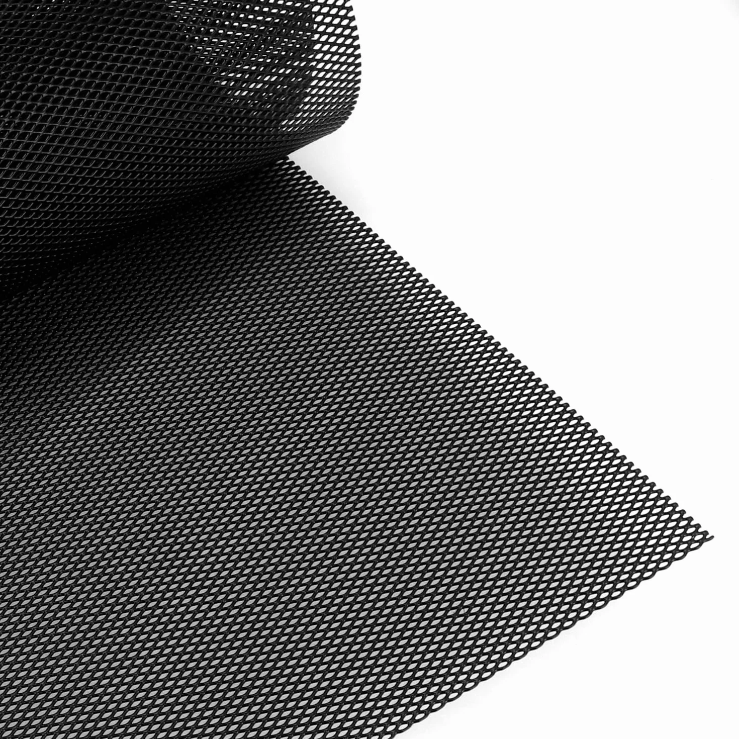QWORK® Uniwersalna kratka z siatki aluminiowej, 100 x 33 cm, rombowy otwór, 3 x 6 mm, siatka na zderzaki, otwory wentylacyjne i pojazdów