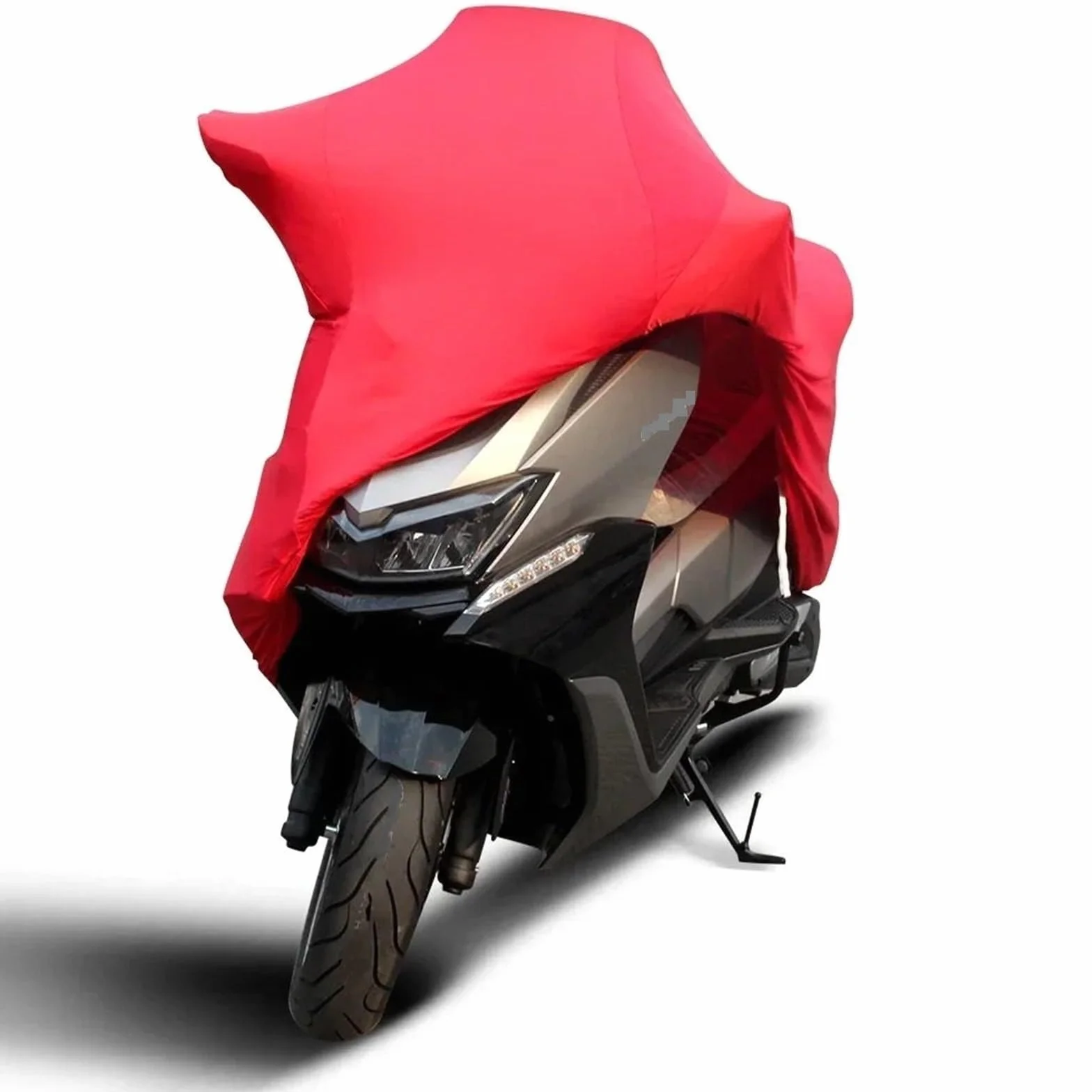 Wodoodporny pokrowiec na motocykl Pokrowce na motocykle Osłona ochronna UV Motor Scooter Bike Osłona pyłoszczelna Wewnątrz, na zewnątrz Elastyczna tkanina pokrywa samochoduwodoodporna(Red,M for 160-18