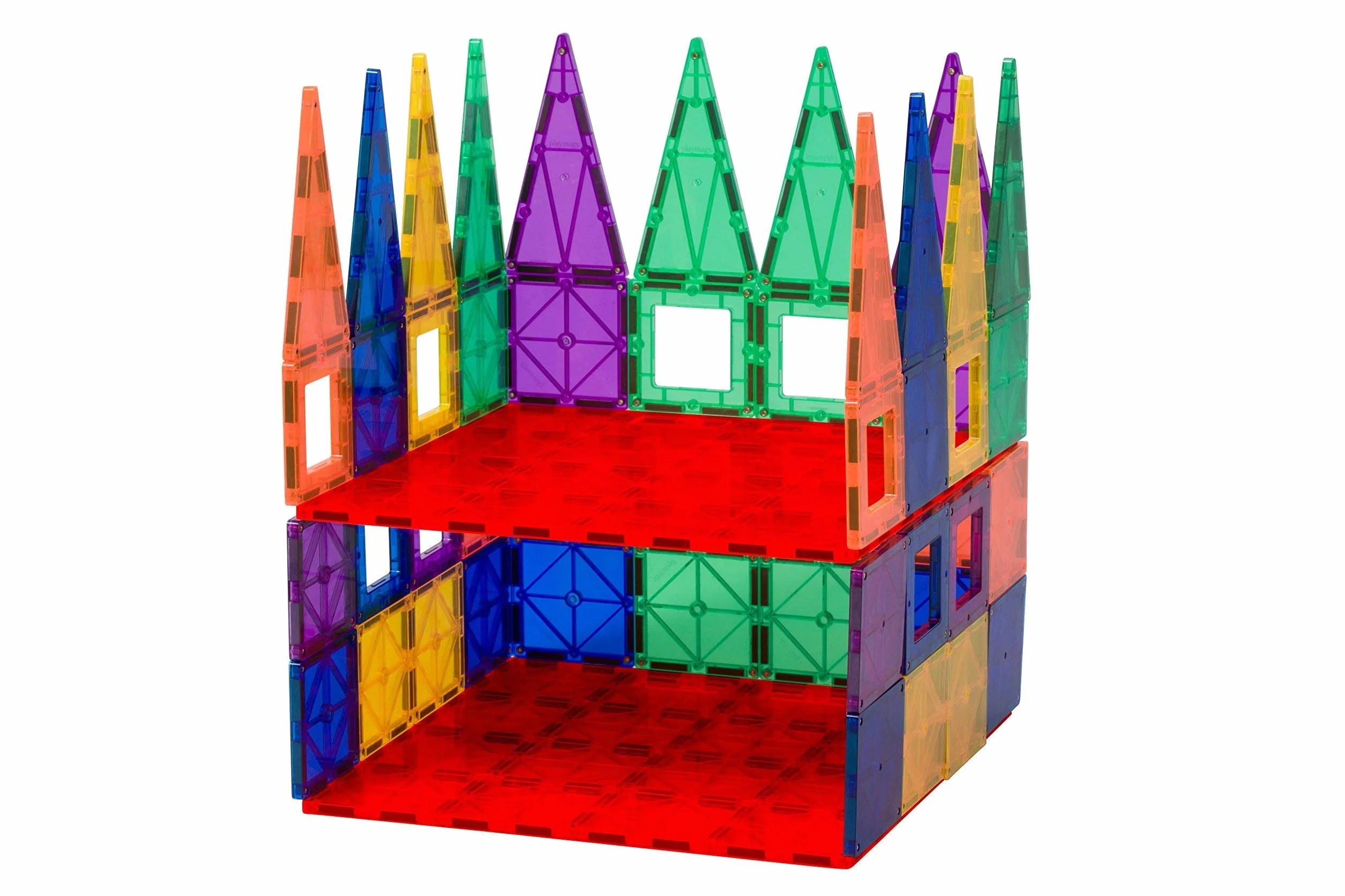 Playmags: Super Durable budynku Stabilizer Set, Wielka dodać do wszystkich zestawów Magnet kafelki, współpracuje ze wszystkimi wiodącymi markami 1-12 „x12” i 4-6 „x 6” (kolory mogą się zmieniać)