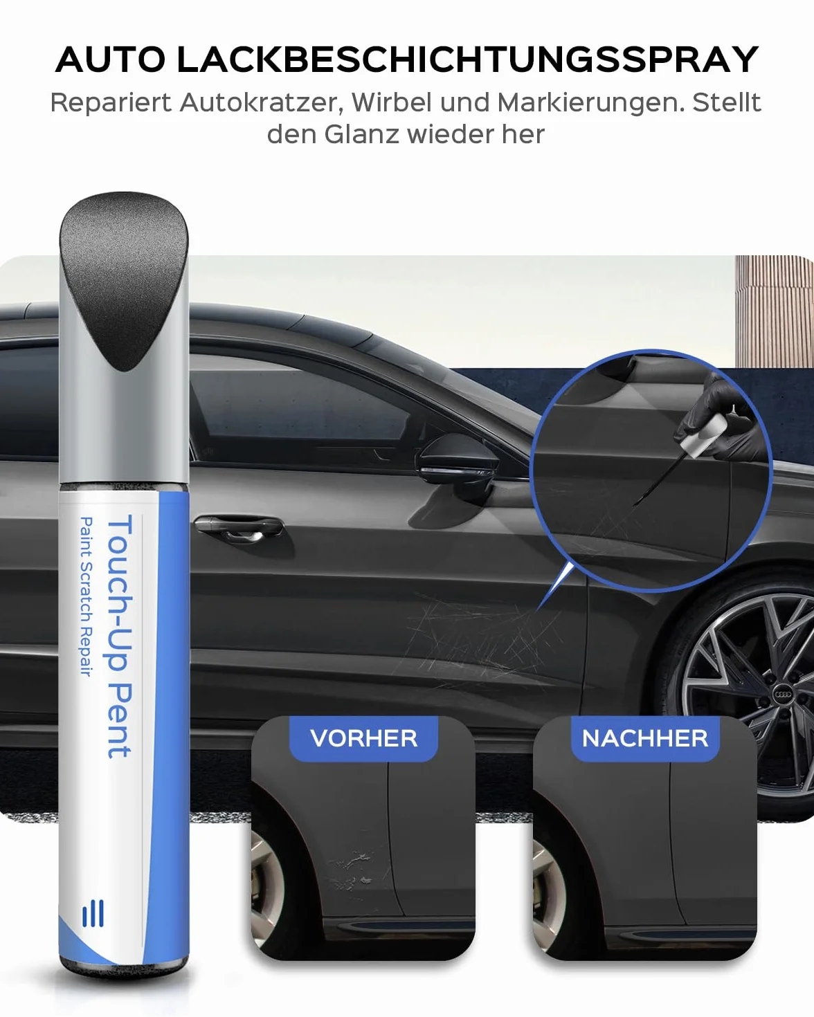 Daytona Grey Pearl Lakier do poprawek do Audi A7 A5 S5 R8 S8 A4 Q5